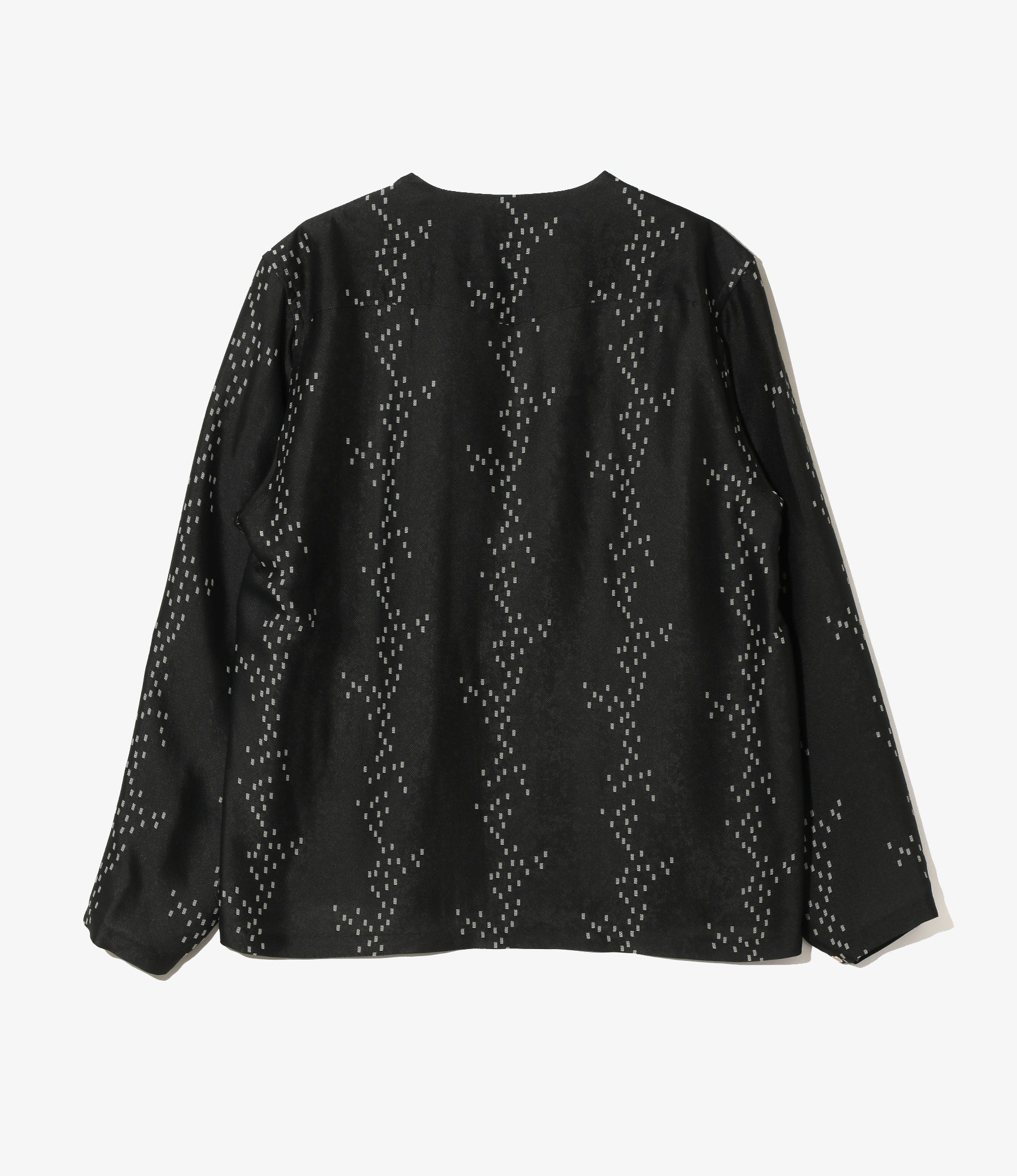 V-Neck Cowboy Shirt - Off White - R/AC Square Dot Jacquard