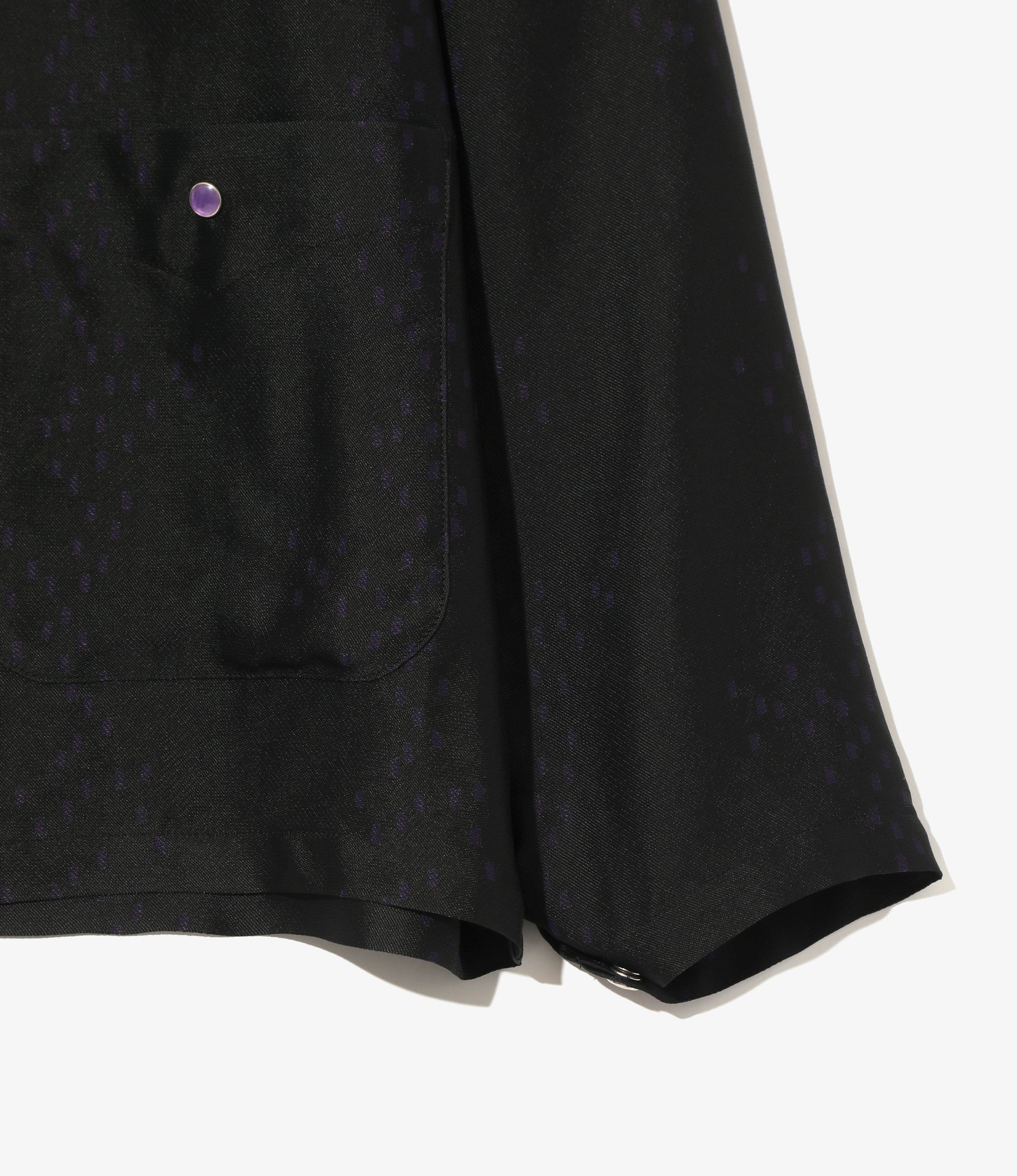 V-Neck Cowboy Shirt - Purple - R/AC Square Dot Jacquard