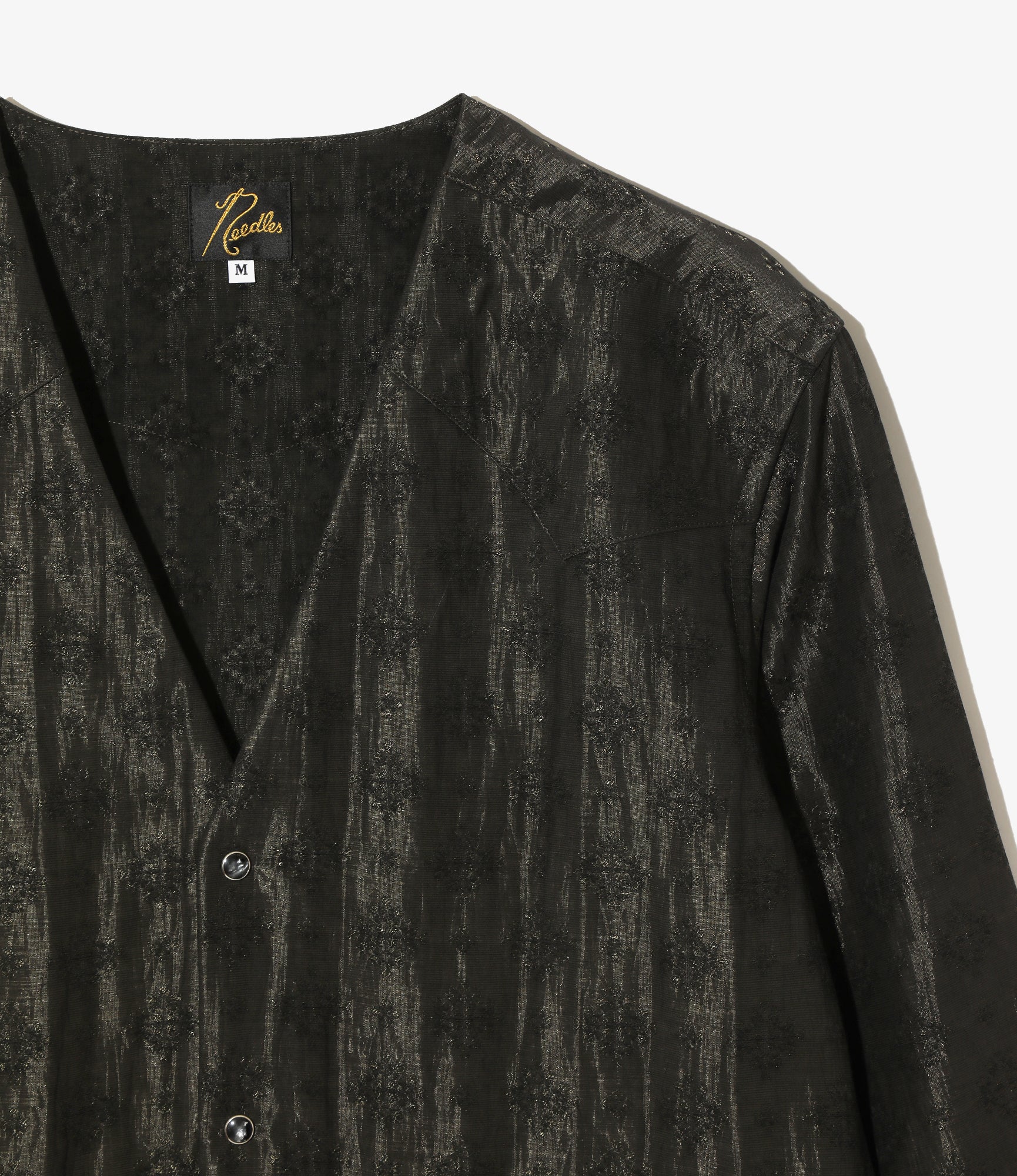 V-Neck Cowboy Shirt - Black - Bright Foulard
