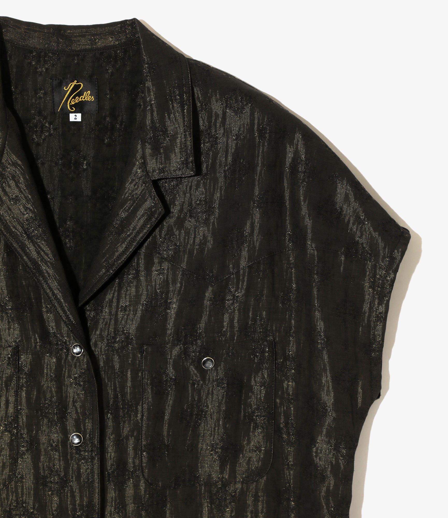 French Sleeve Cowboy Blouse - Black - Bright Foulard