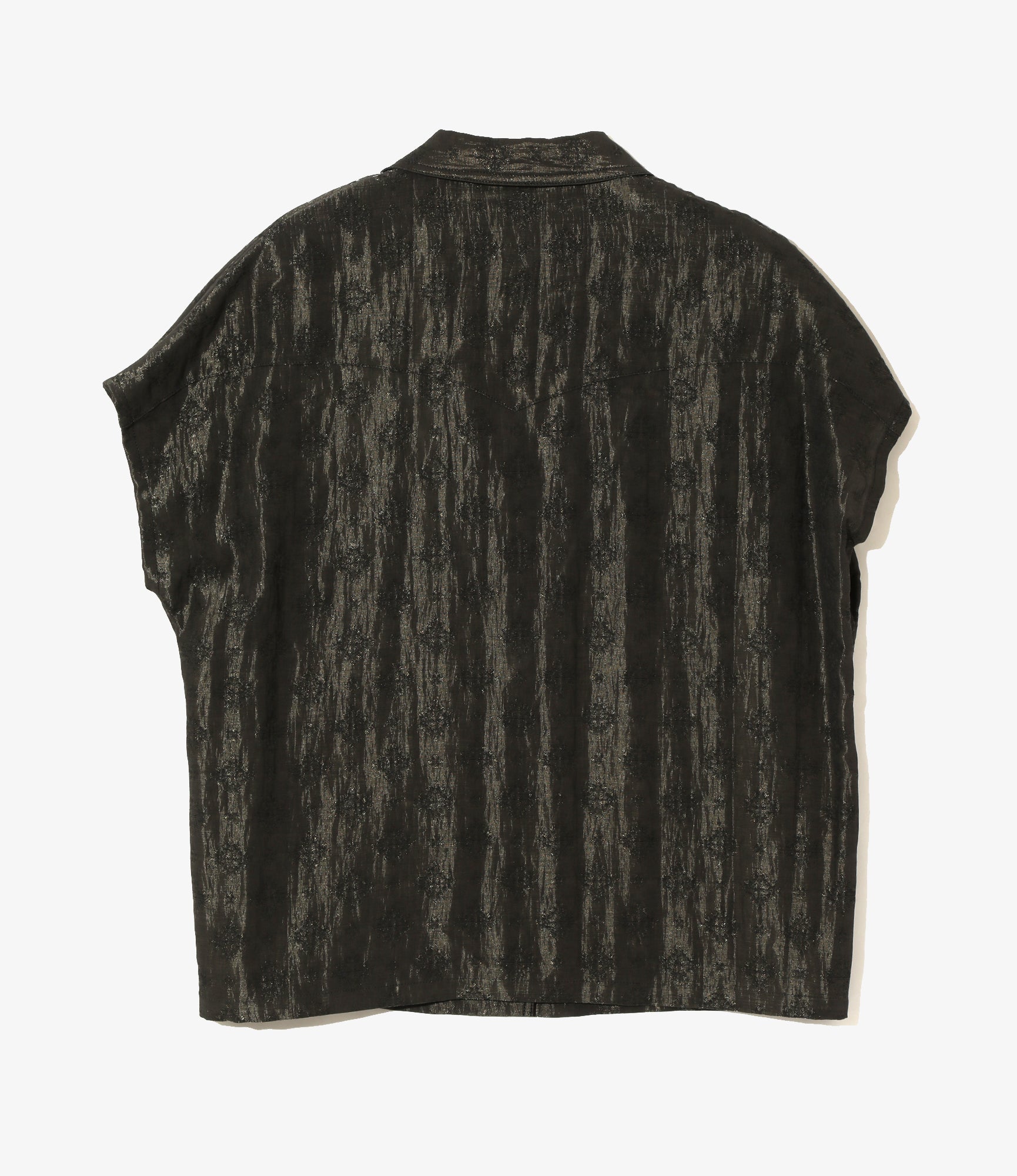 French Sleeve Cowboy Blouse - Black - Bright Foulard
