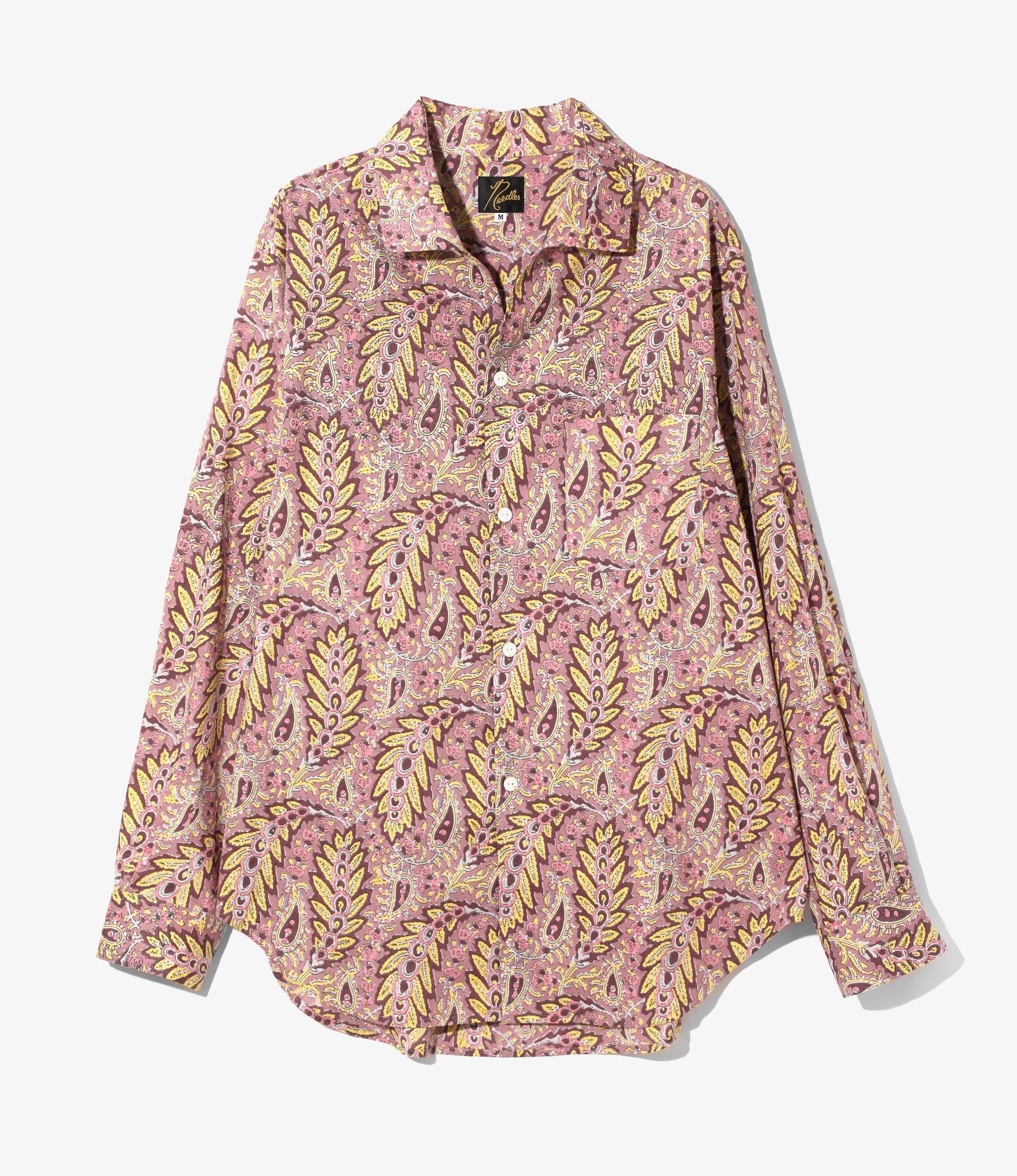 Italian Collar Shirt - Paisley - Printed Cotton Lawn