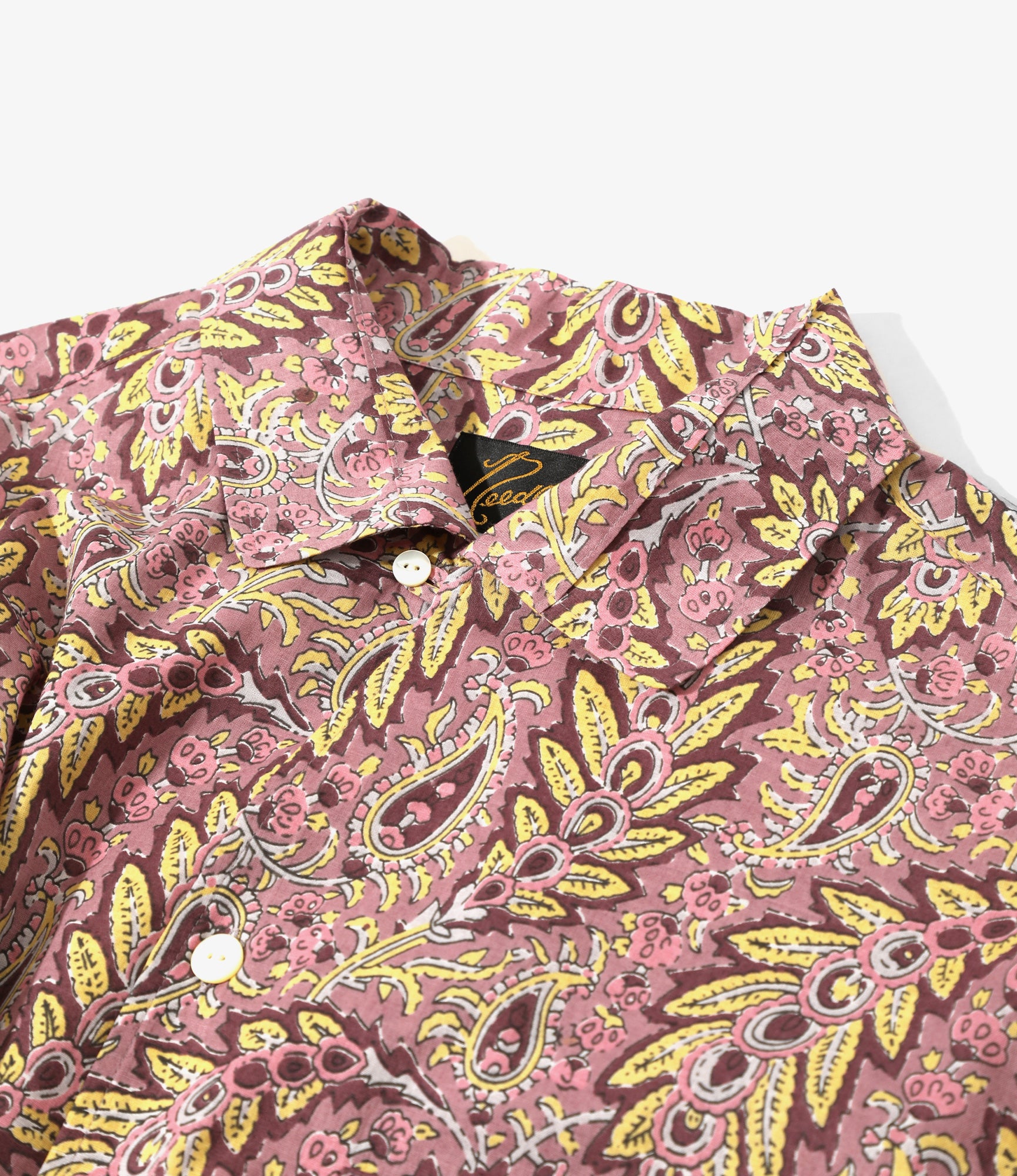 Italian Collar Shirt - Paisley - Printed Cotton Lawn
