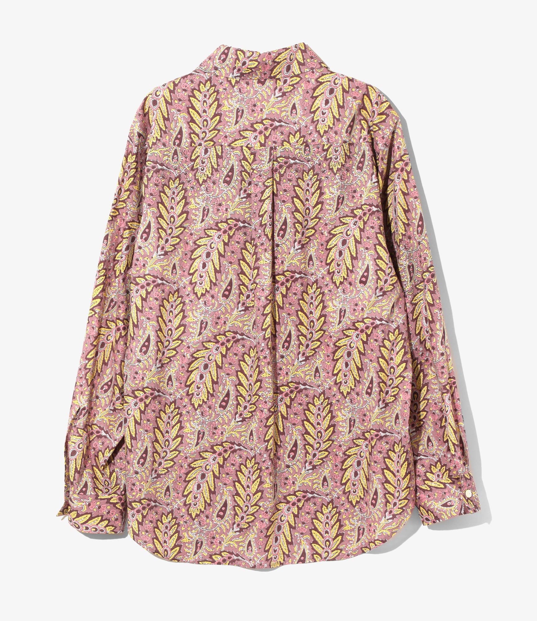 Italian Collar Shirt - Paisley - Printed Cotton Lawn