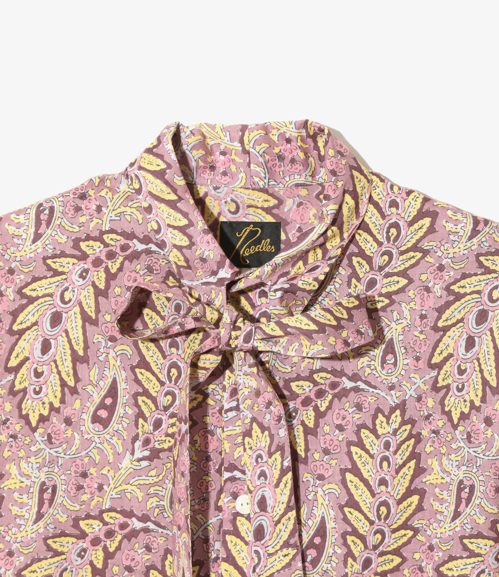 Ascot Collar Dress -  Paisley - Printed Cotton Lawn