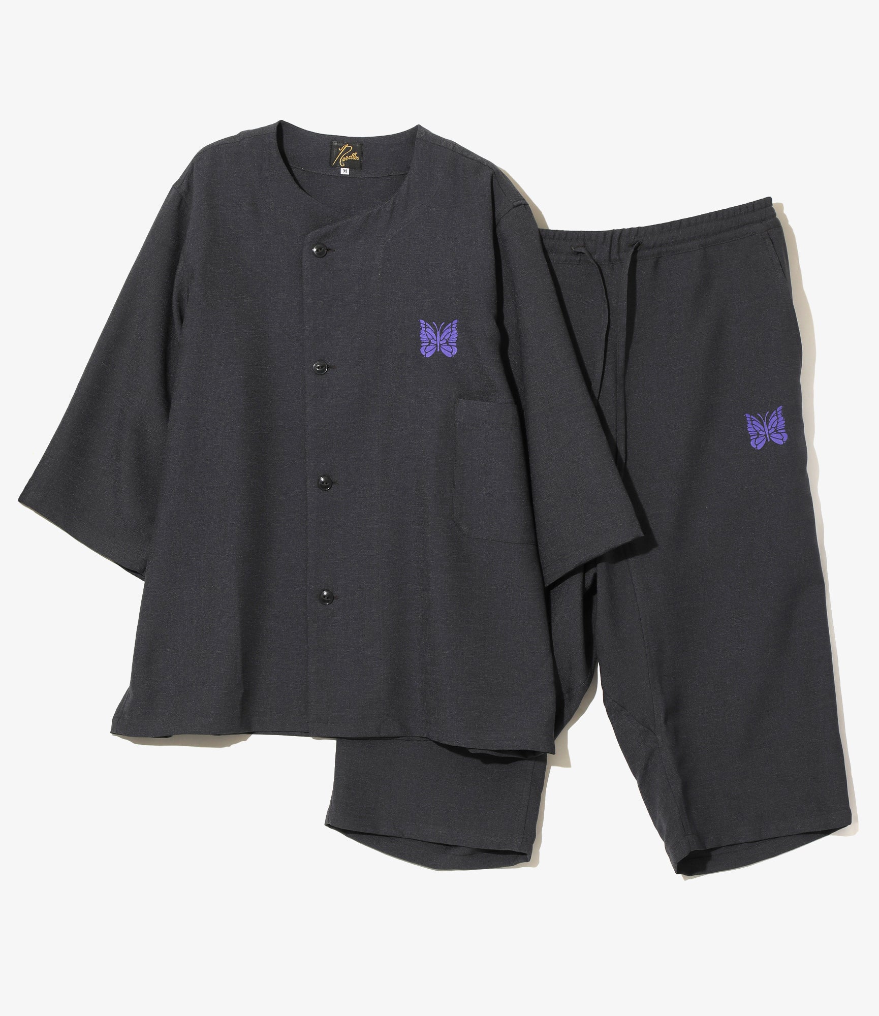 Pajama Set - Charcoal - Poly Oxford