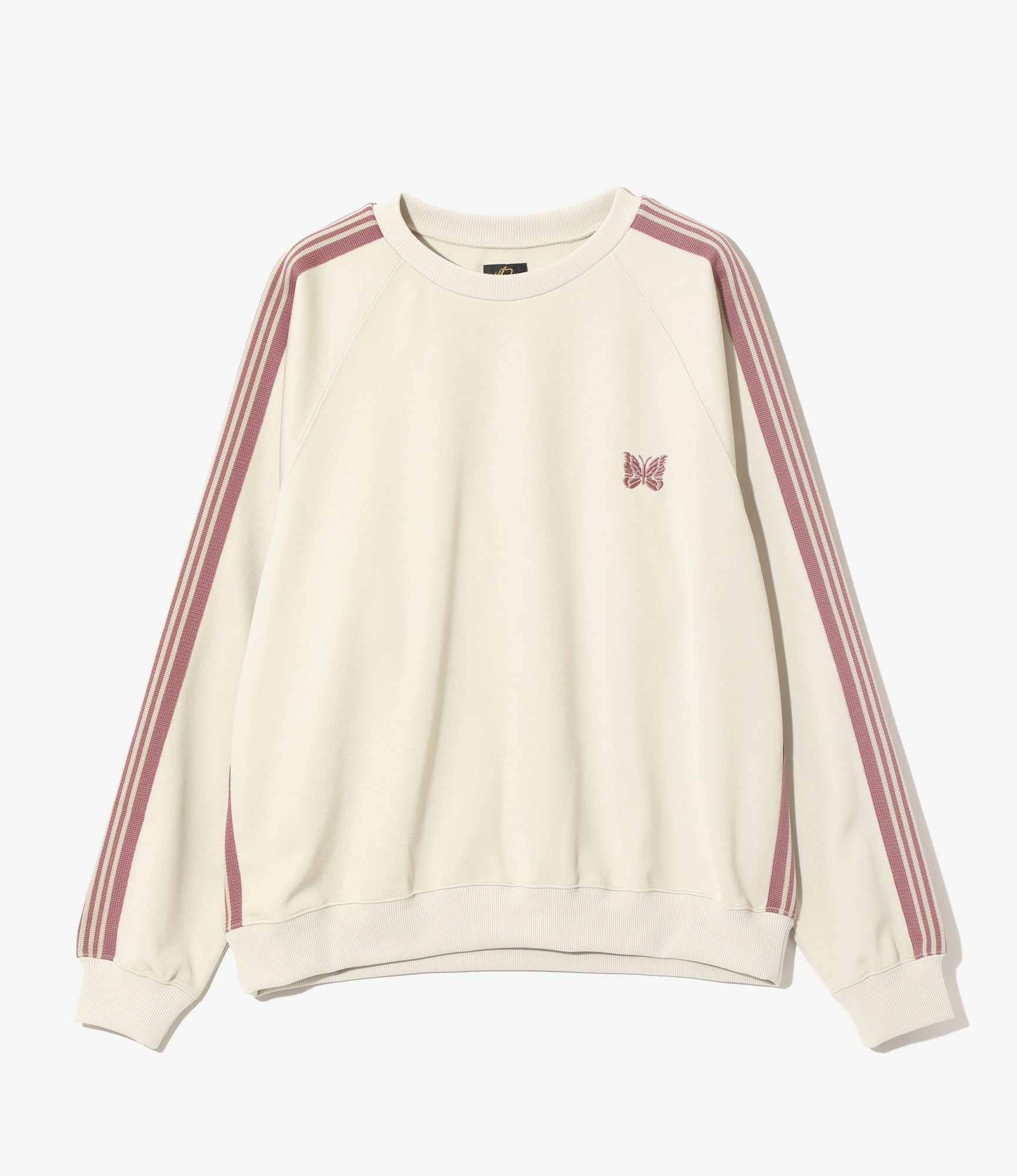 Track Crew Neck Shirt - Ivory - Poly Smooth