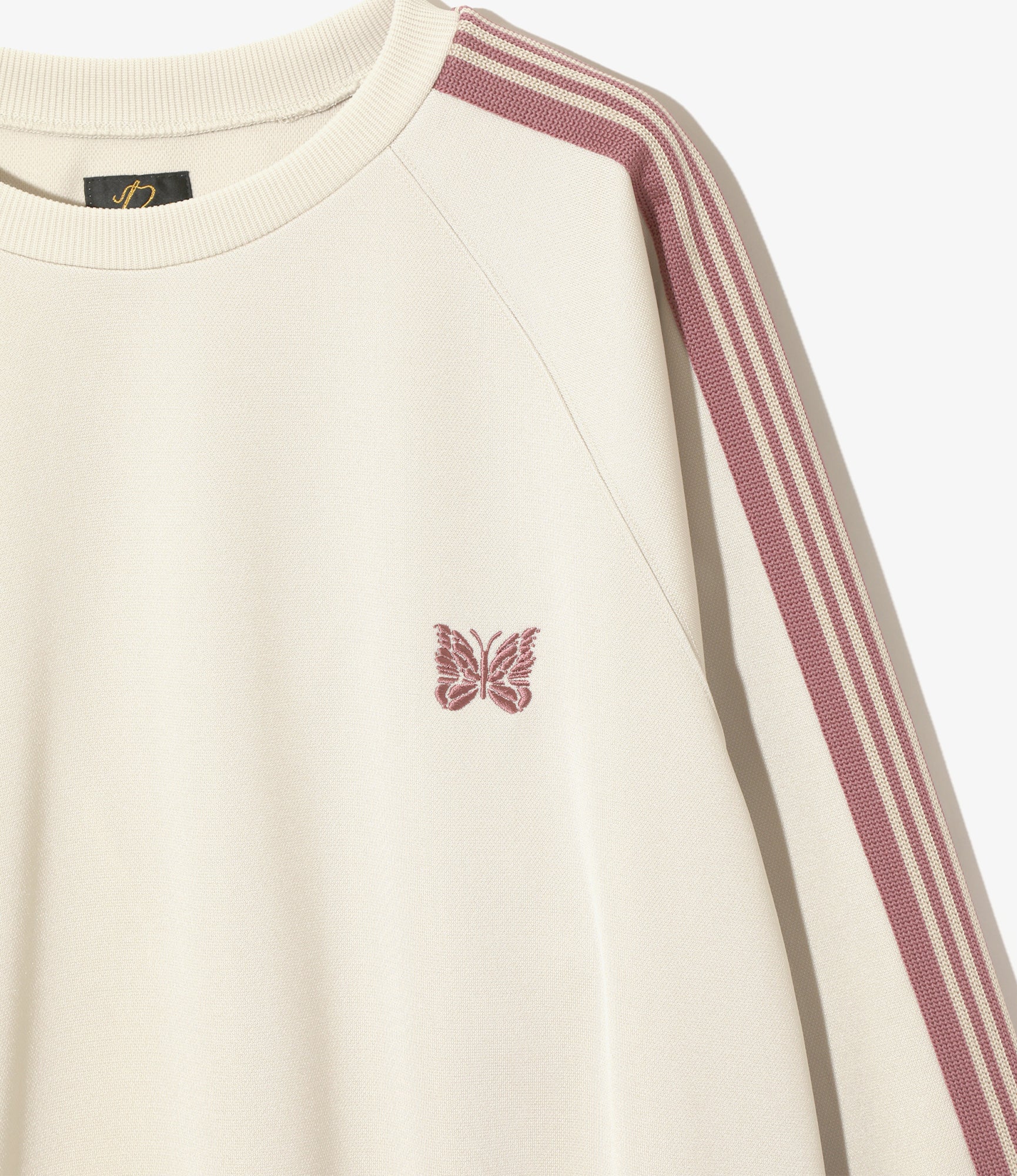 Track Crew Neck Shirt - Ivory - Poly Smooth