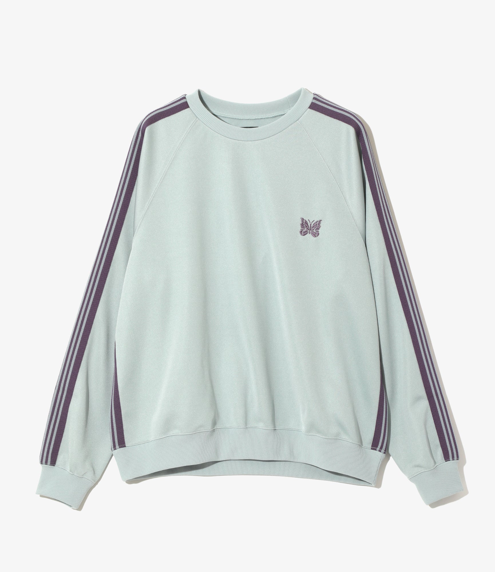 Track Crew Neck Shirt - Sax - Poly Smooth