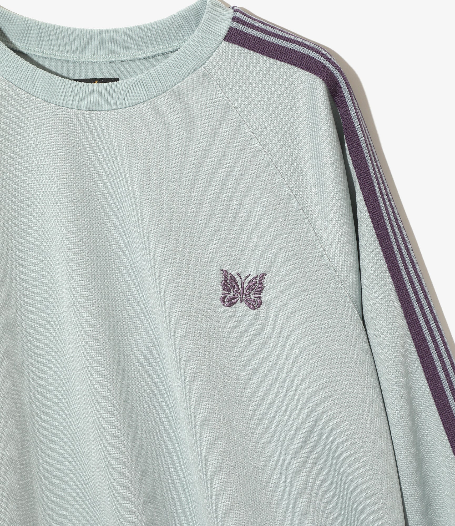 Track Crew Neck Shirt - Sax - Poly Smooth
