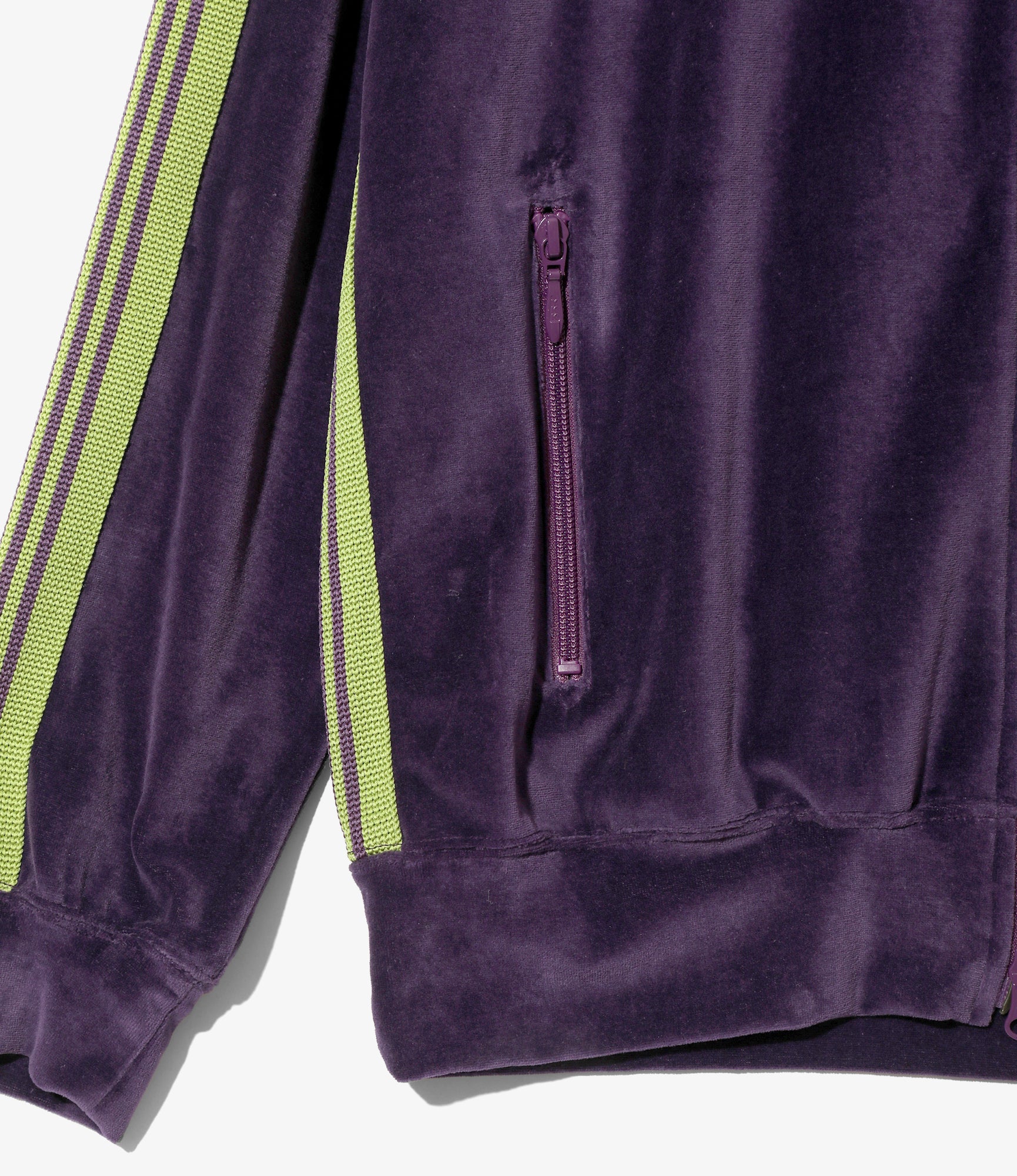 Rib Collar Track Jacket - Purple - C/PE Velour