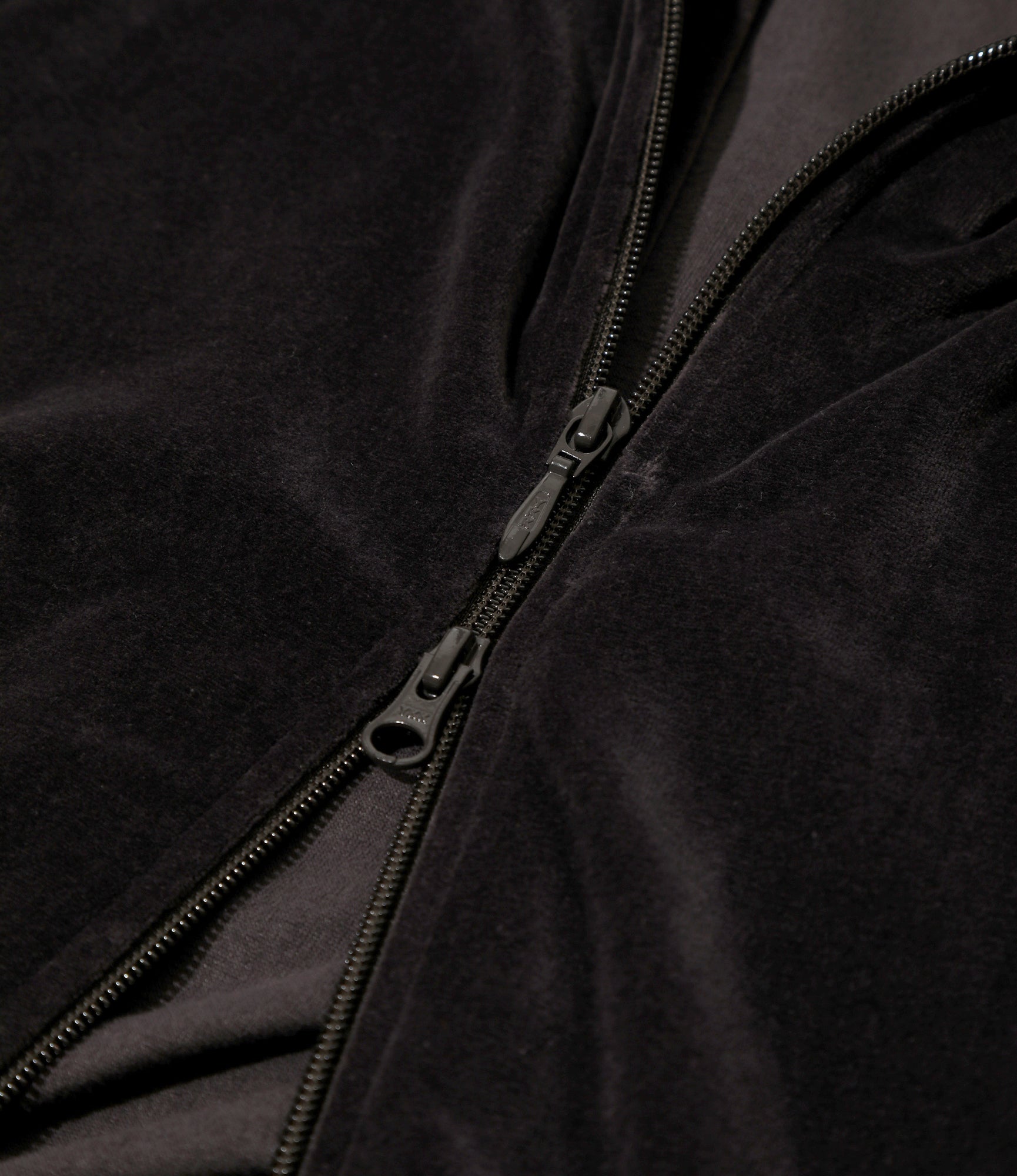 Rib Collar Track Jacket - Charcoal - C/PE Velour