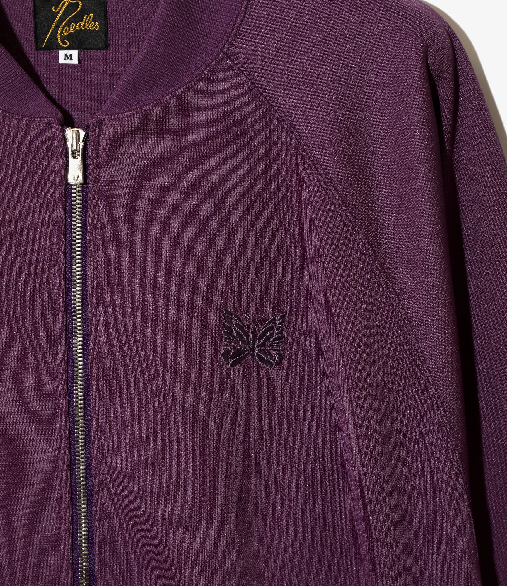Dolman Sleeve Track Jacket - Purple - Poly Smooth