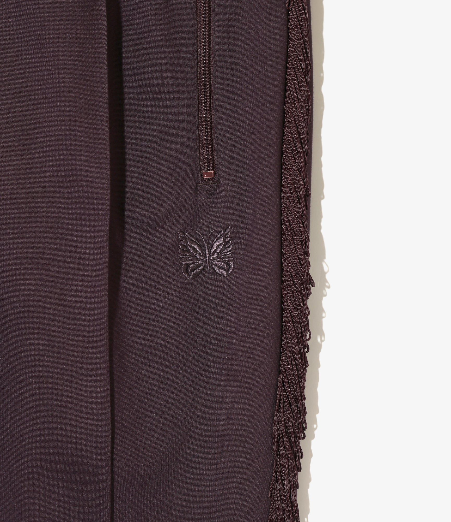 Fringe Boot-Cut Track Pant - Purple - Rayon Jersey