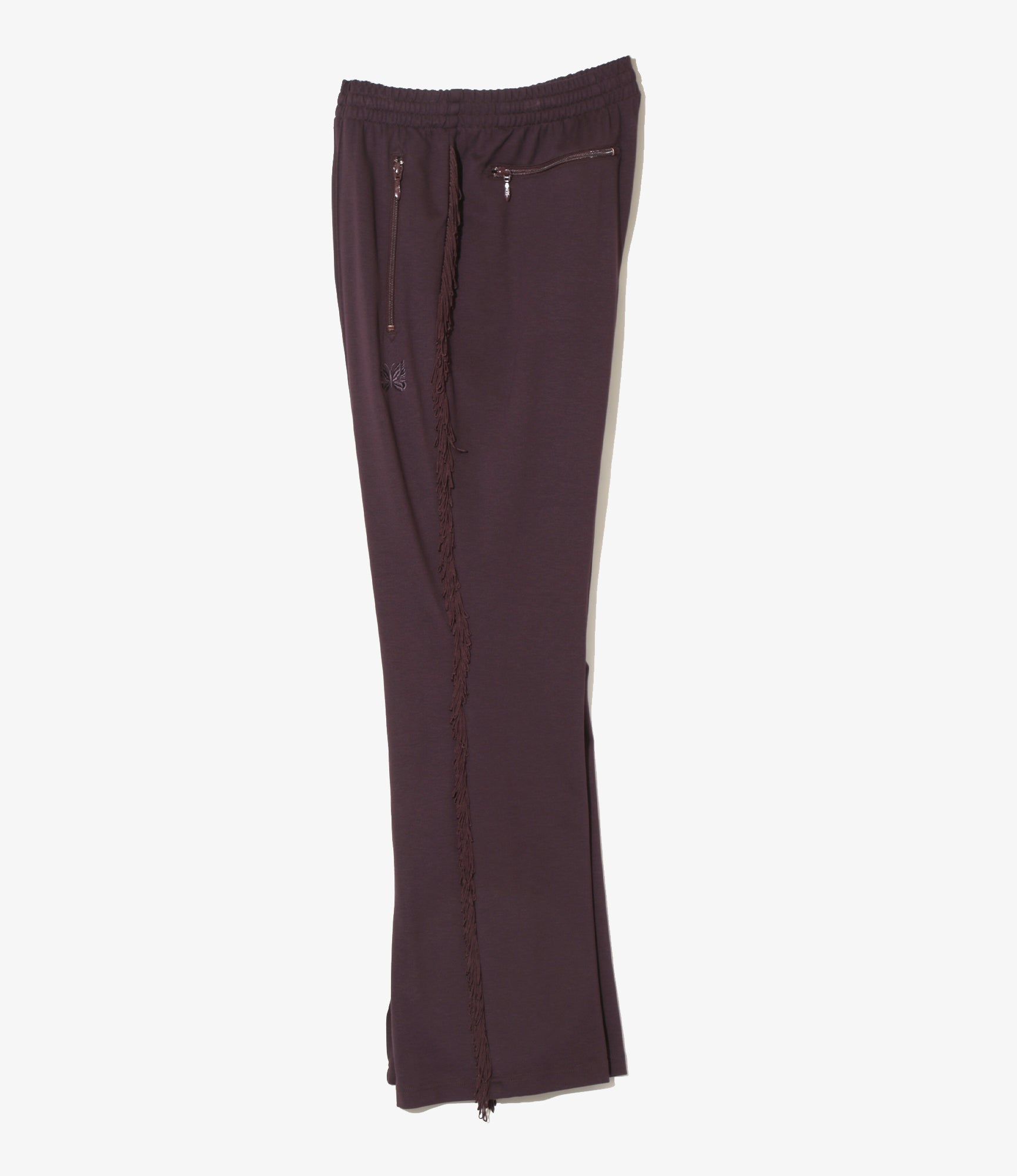 Fringe Boot-Cut Track Pant - Purple - Rayon Jersey