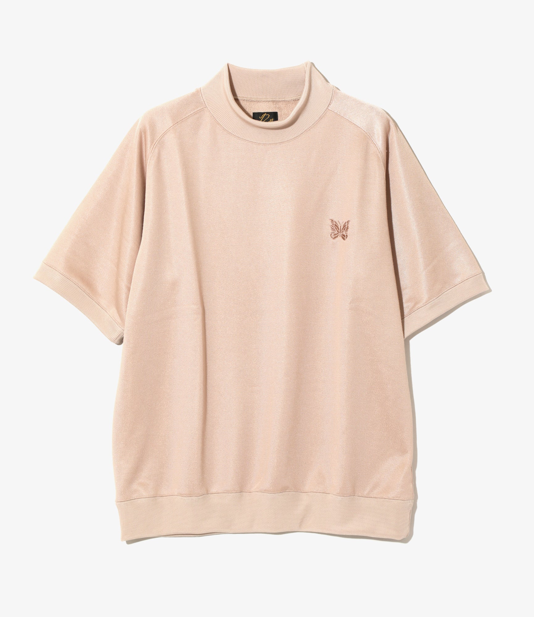 S/S Mock Neck Shirt - Pink - Bright Jersey