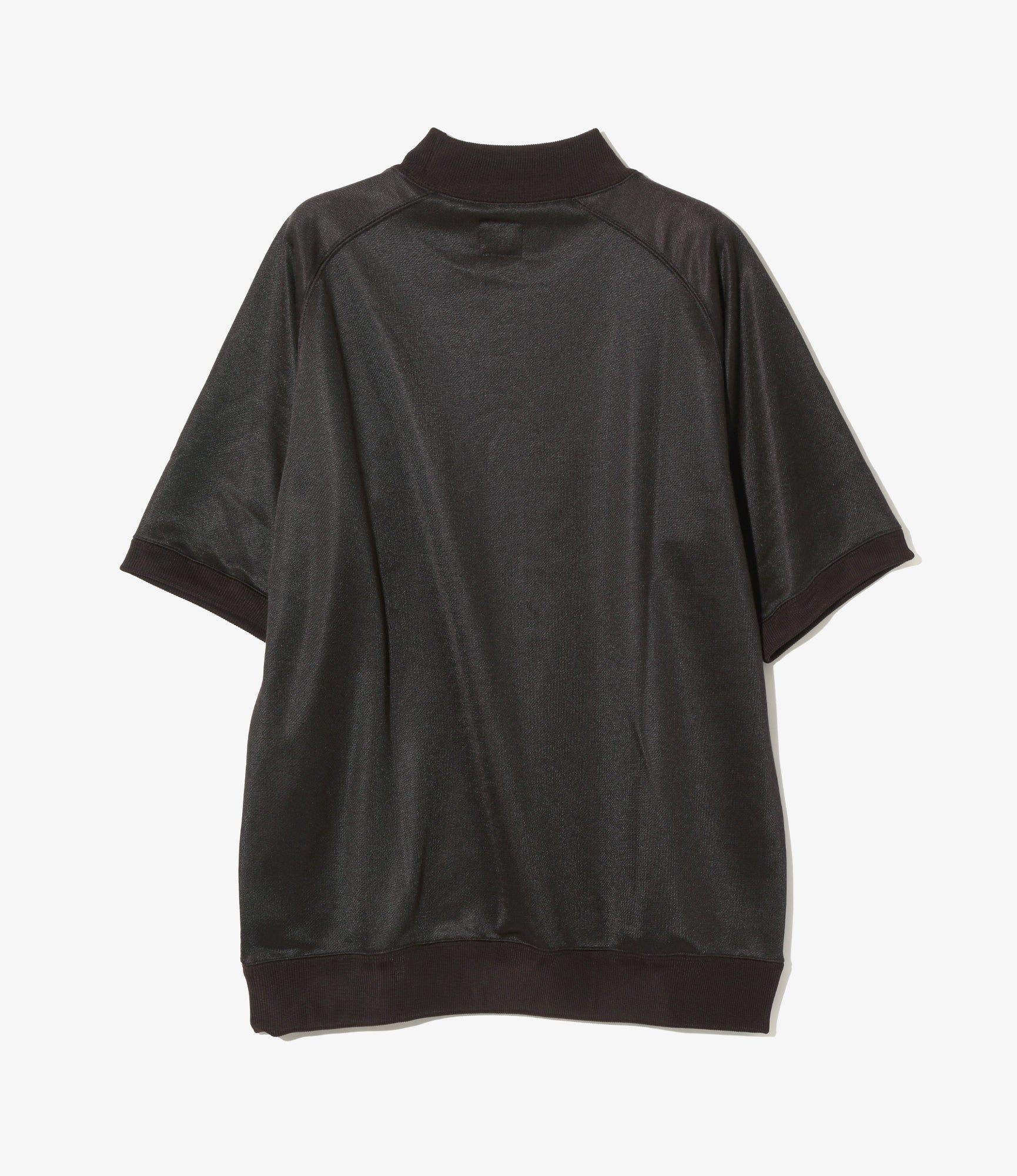 S/S Mock Neck Shirt - Dk. Purple - Bright Jersey