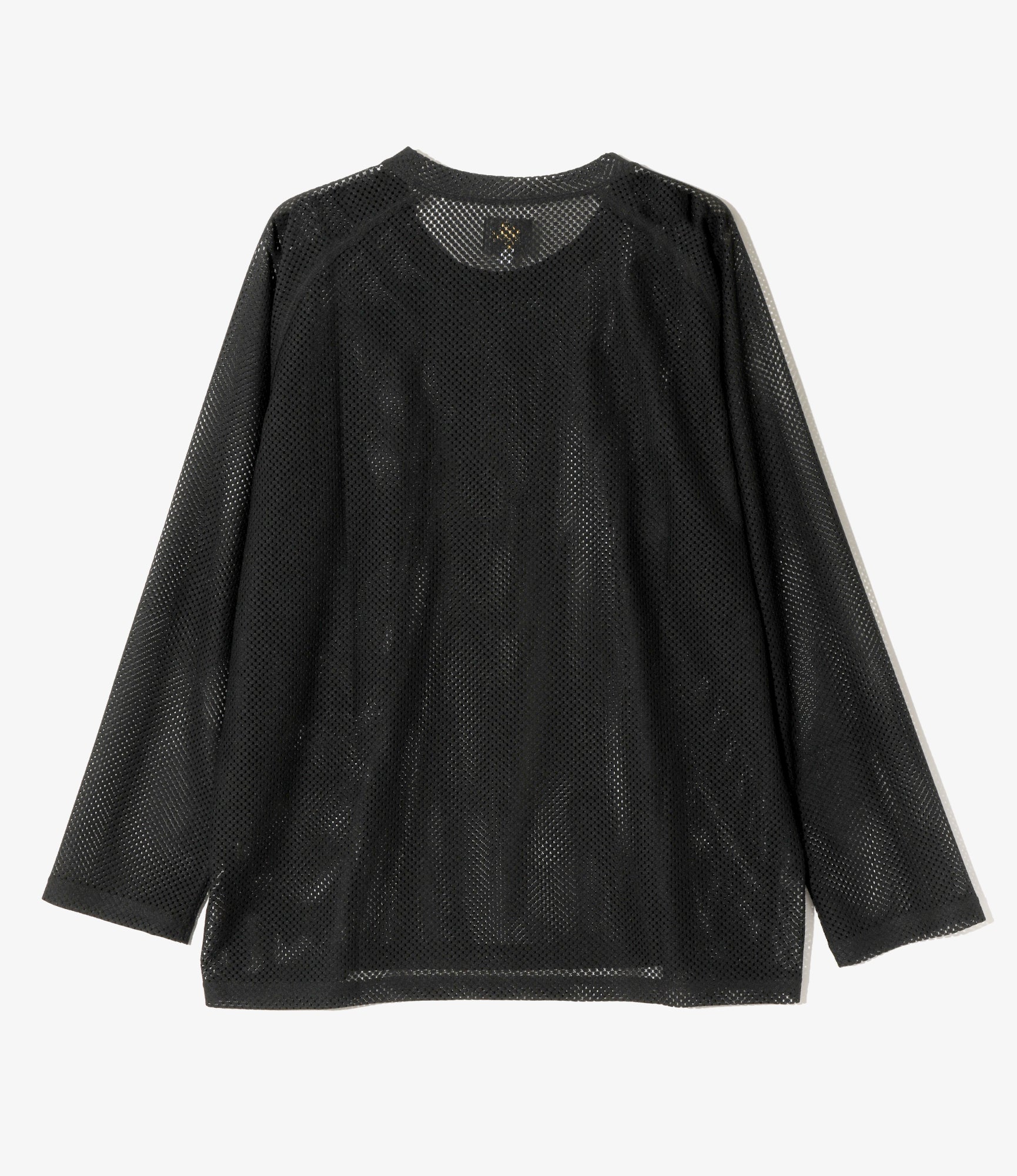 L/S U-Neck Tee - Black - Raschel Lace