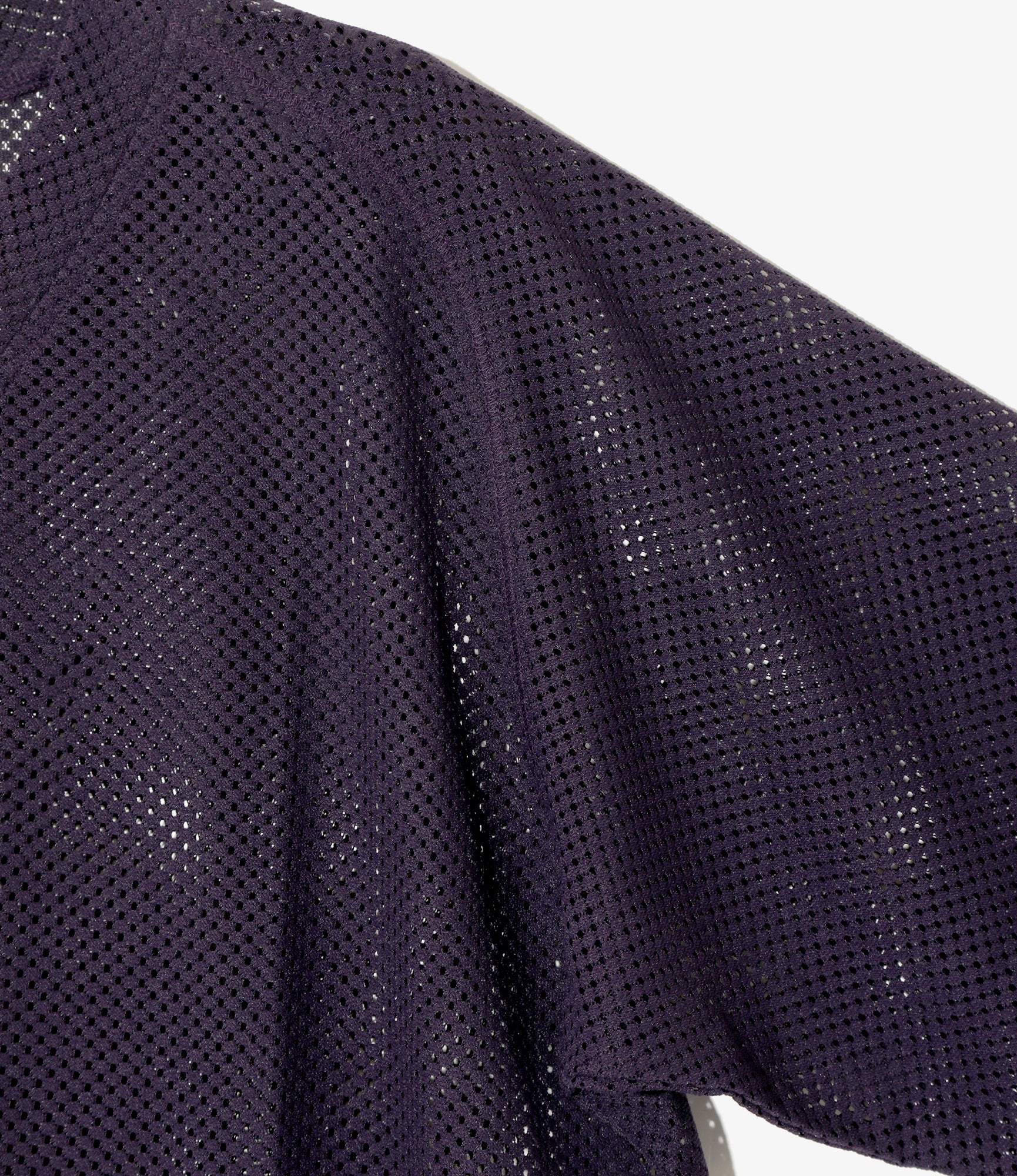 L/S V-Neck Tee - Dk. Purple - Raschel Lace