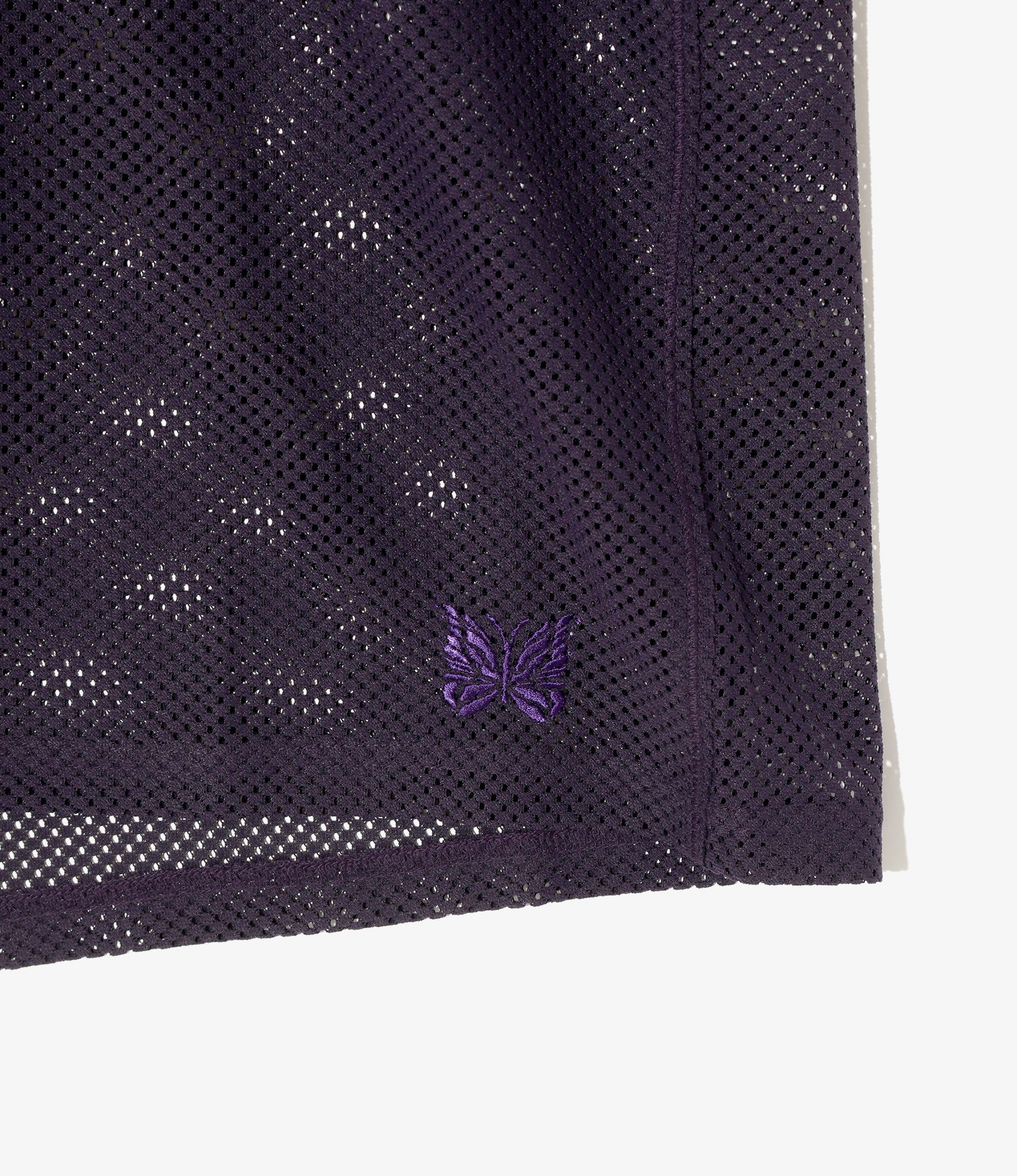 L/S V-Neck Tee - Dk. Purple - Raschel Lace