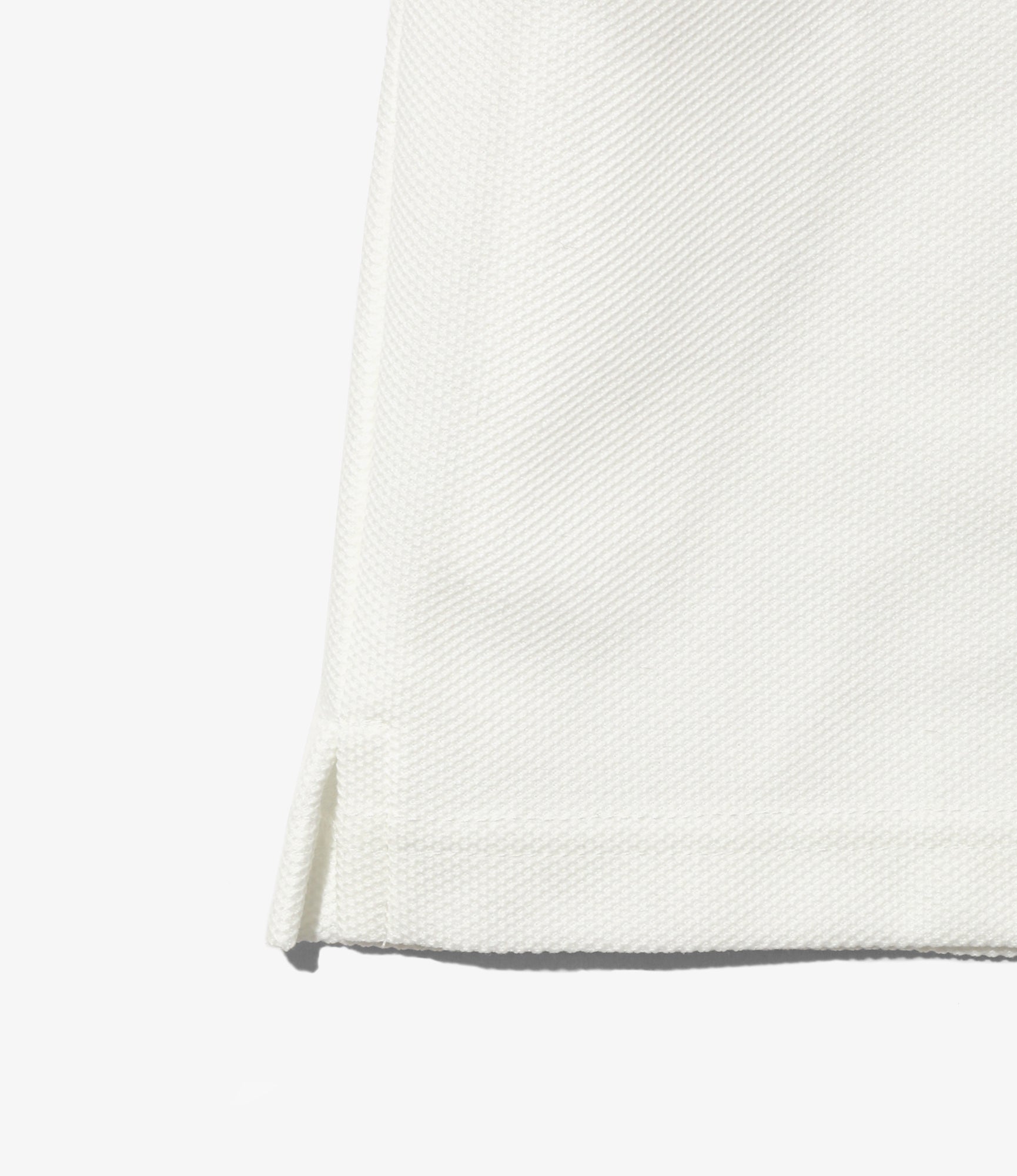 S/S Polo Shirt - White - Poly Pique