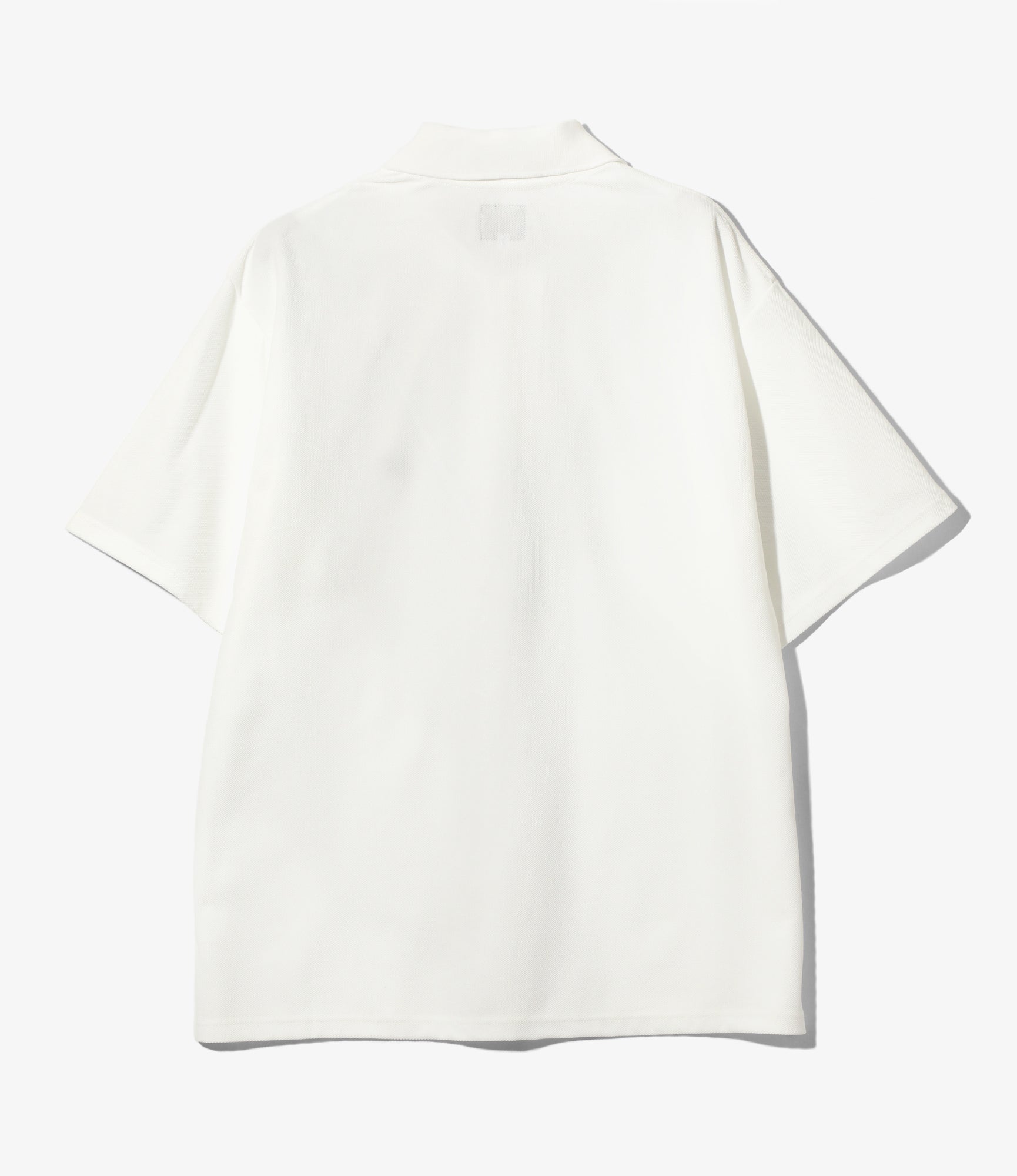 S/S Polo Shirt - White - Poly Pique