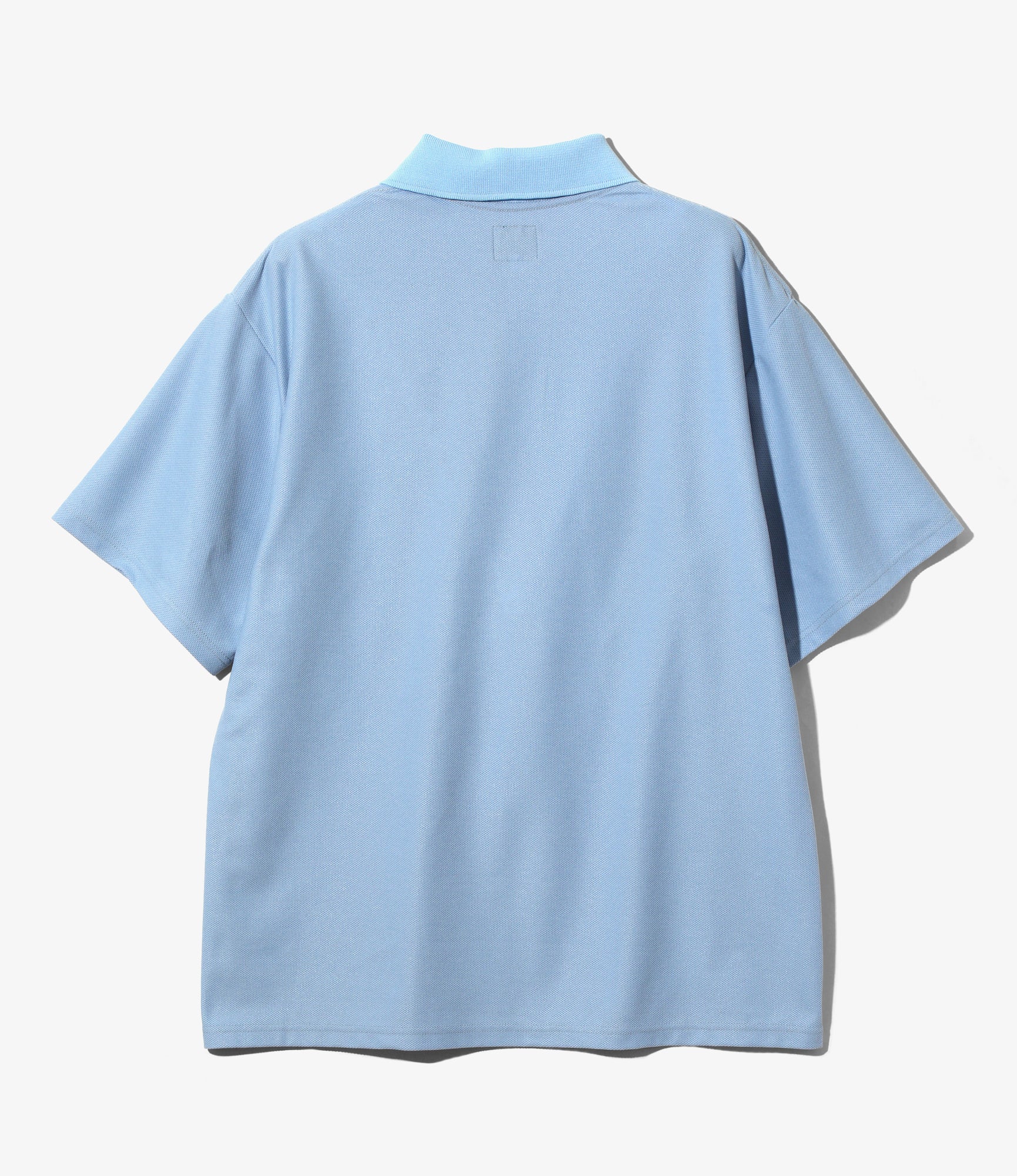S/S Polo Shirt - Sax - Poly Pique