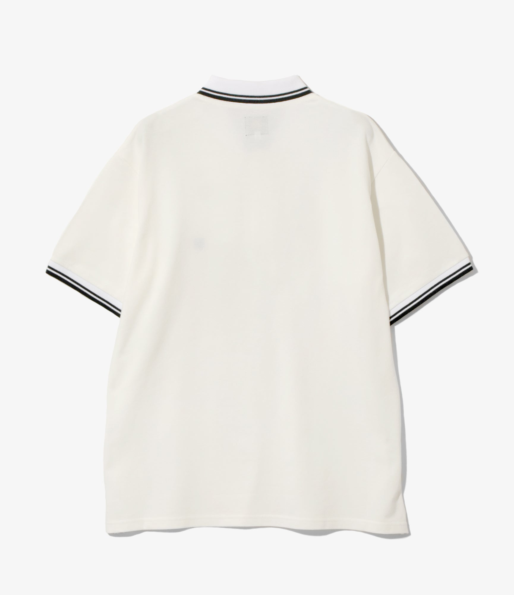 Shawl Collar S/S Polo - Off White - Cotton Pique