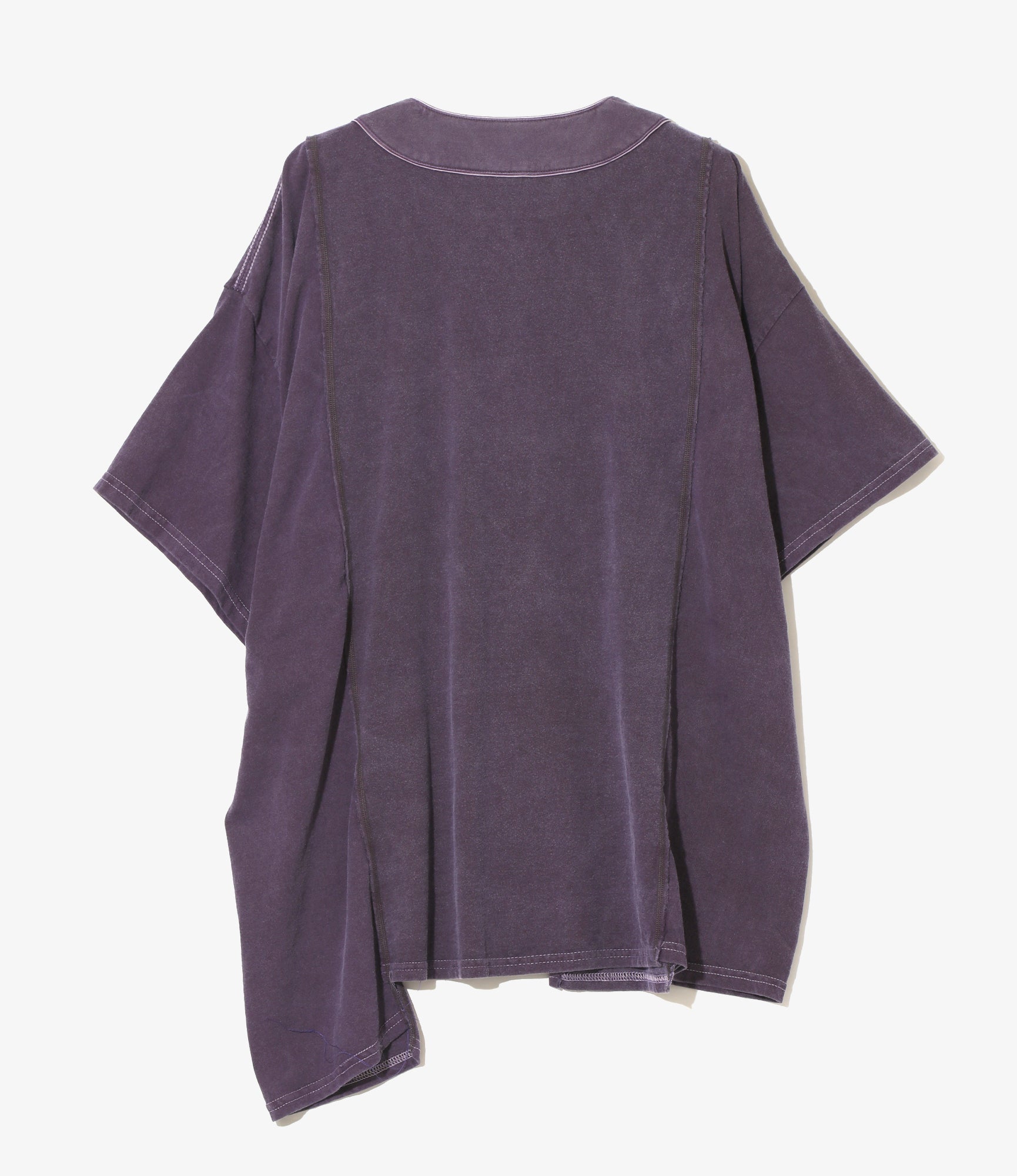 3 Cut Wide Baseball Tee - Purple - Over Dye