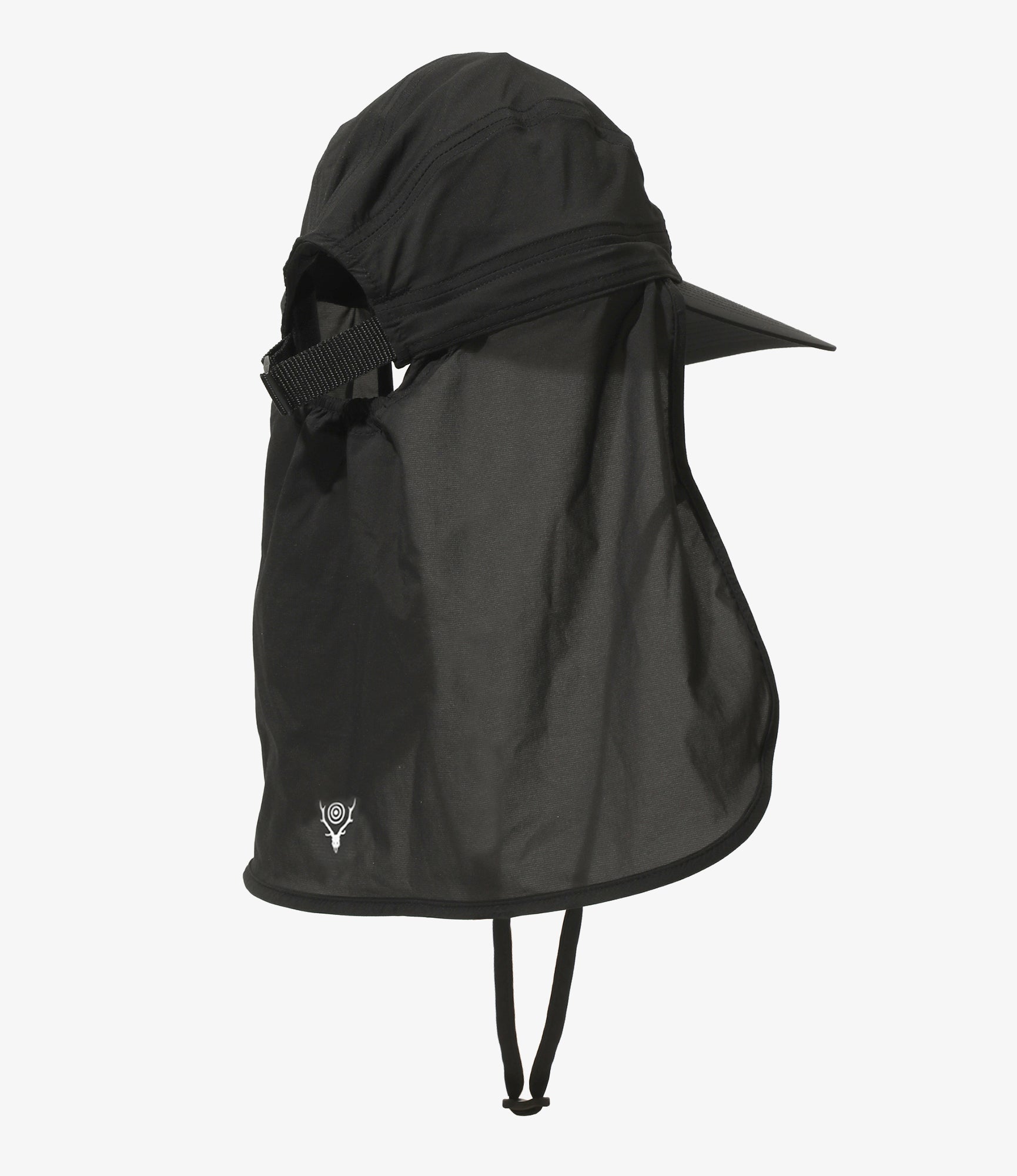 Sunshade Cap - Black - Nylon Poplin
