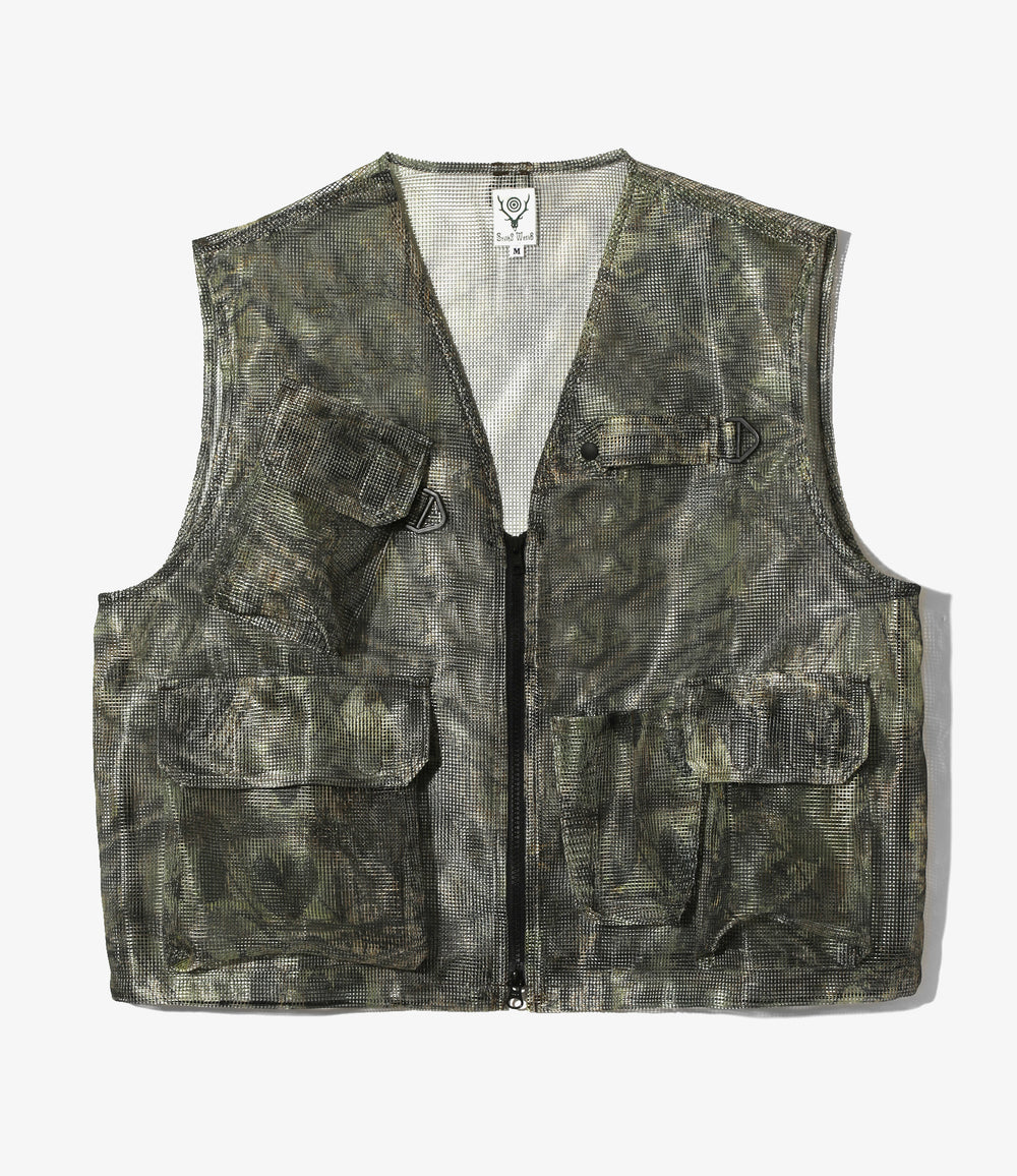 Bush Trek Vest - S2W8 Camo - Heavyweight Mesh | Nepenthes New York