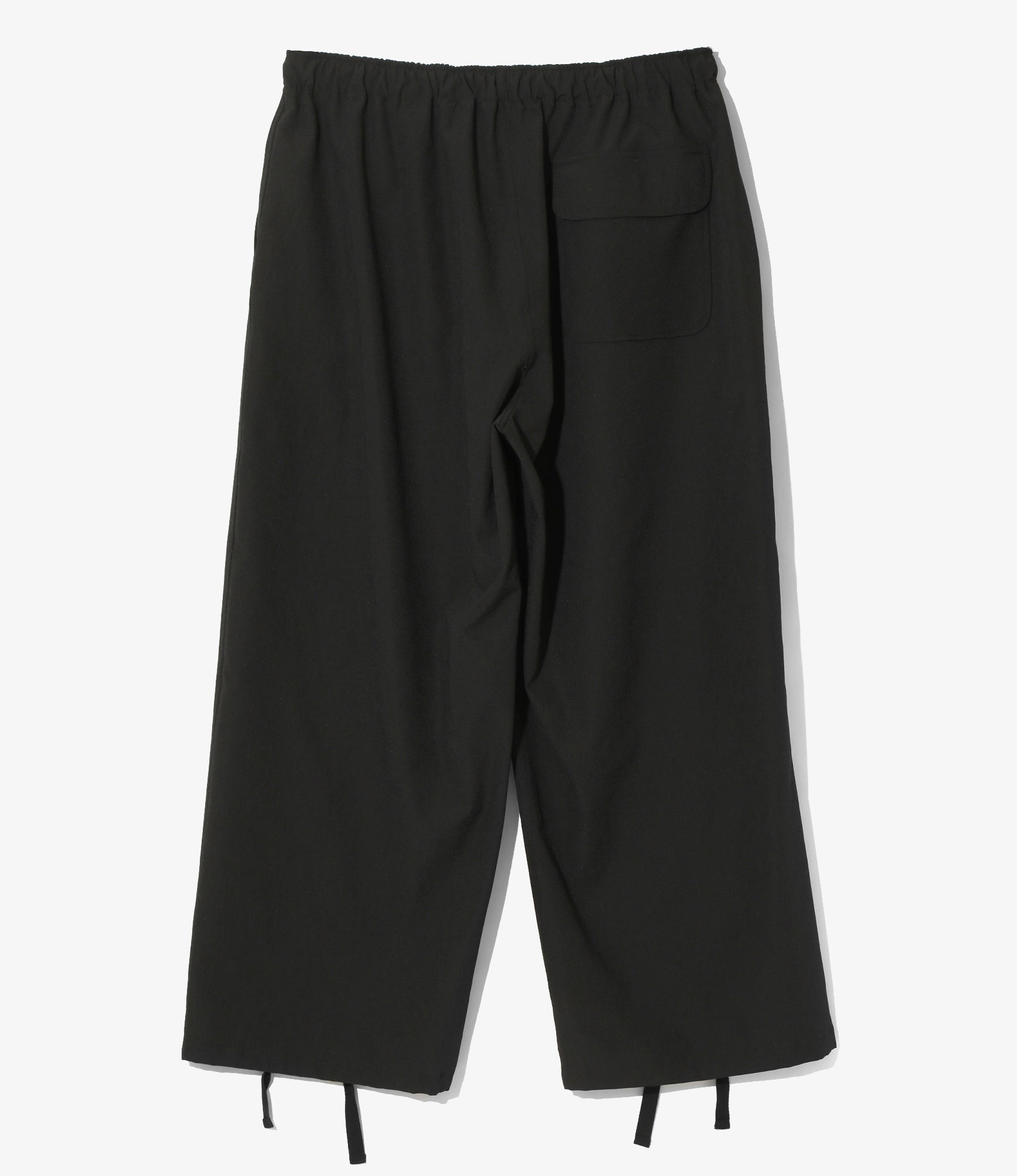 String Cuff Balloon Pant - Black - Poly Washer Cloth