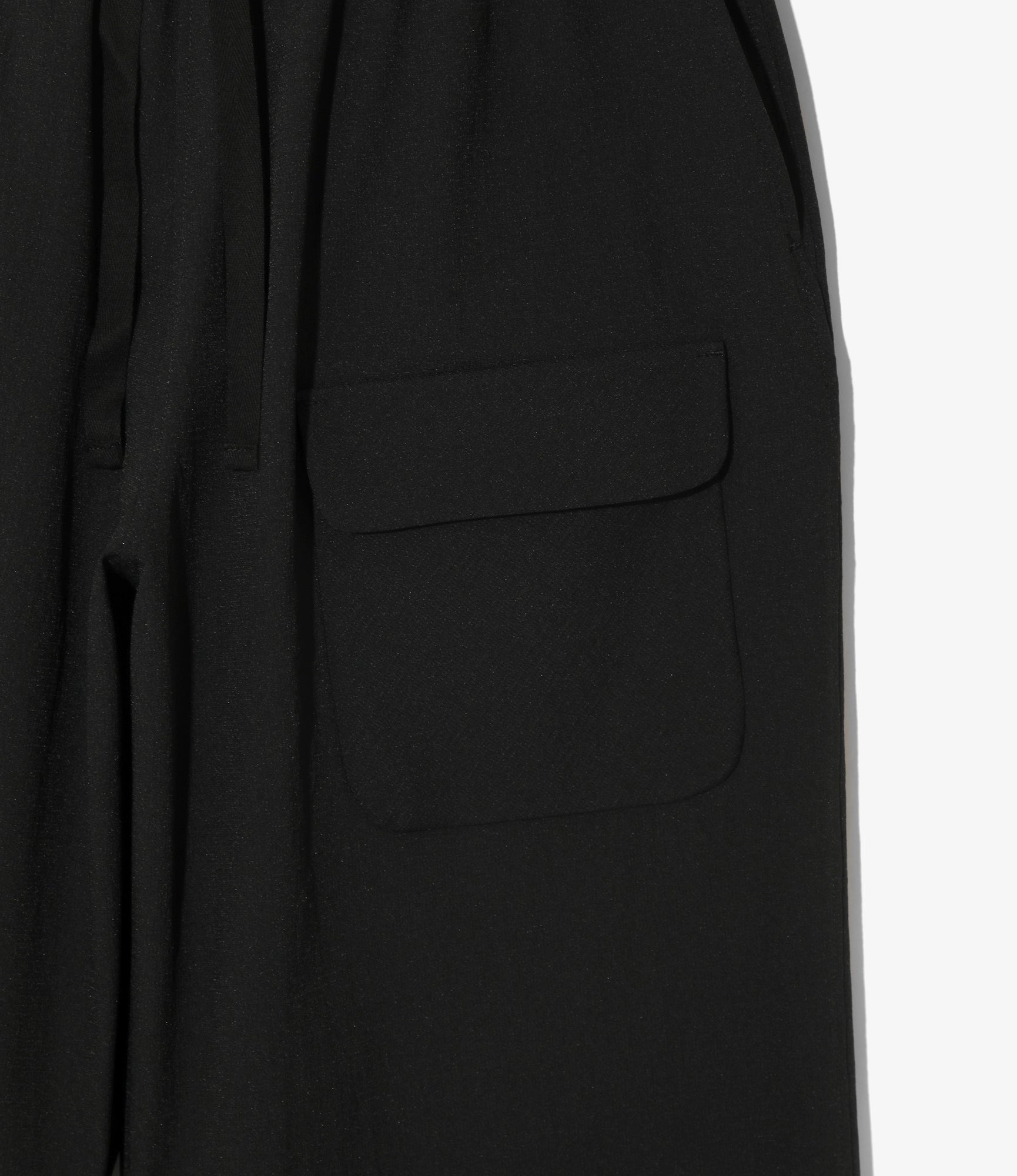 String Cuff Balloon Pant - Black - Poly Coolish Cloth