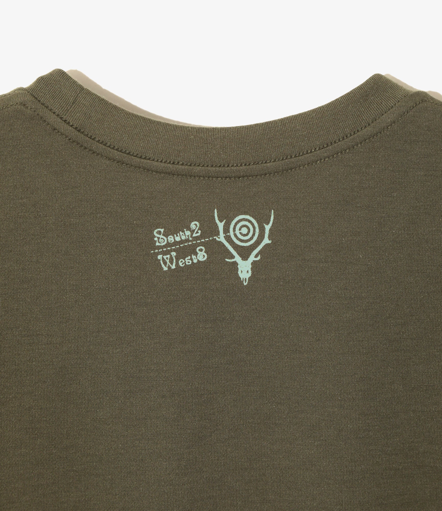 S/S Crew Neck Tee - Olive - Skull&Target