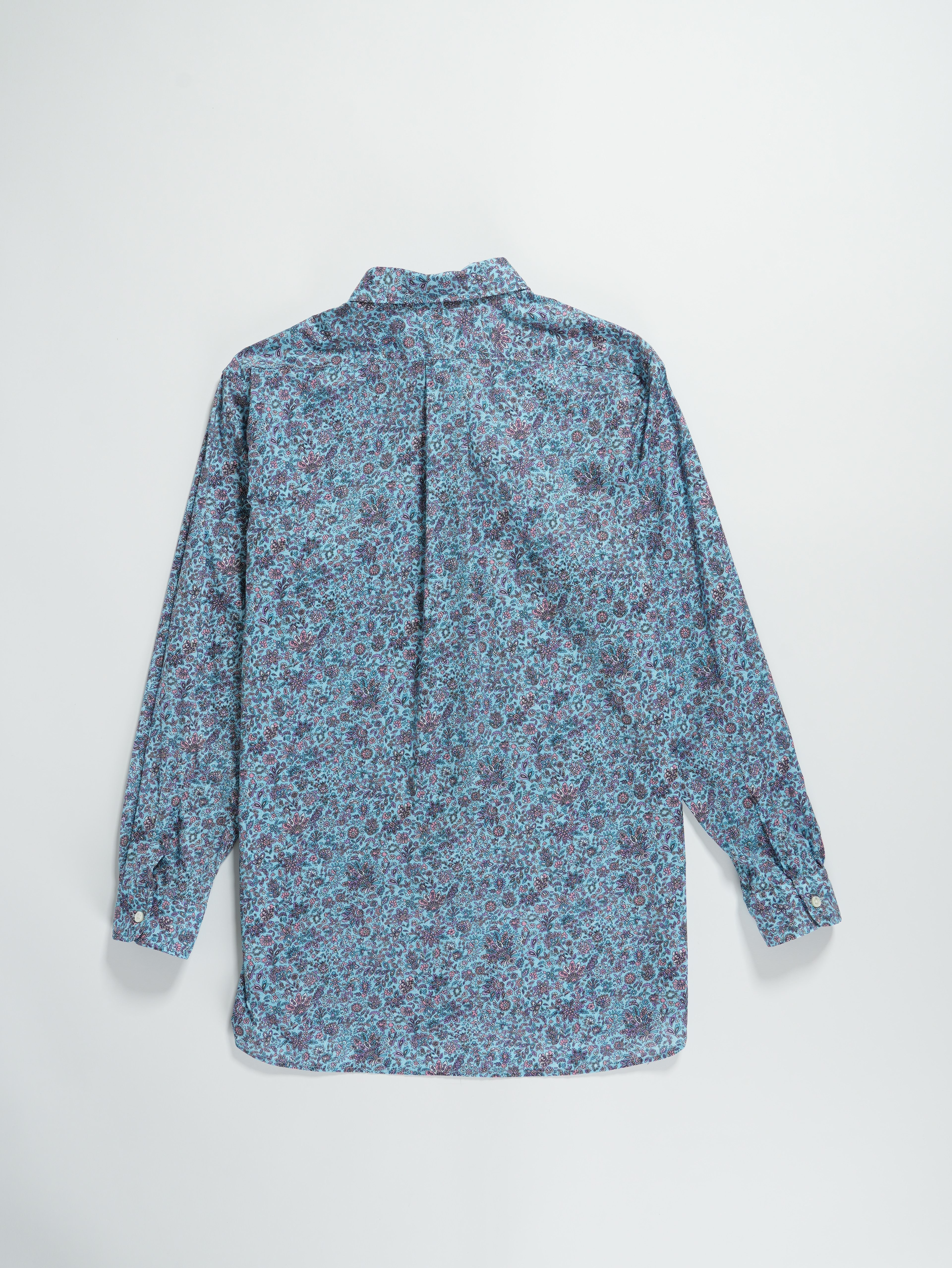 19 Century BD Shirt - Lt. Blue Cotton Floral Lawn