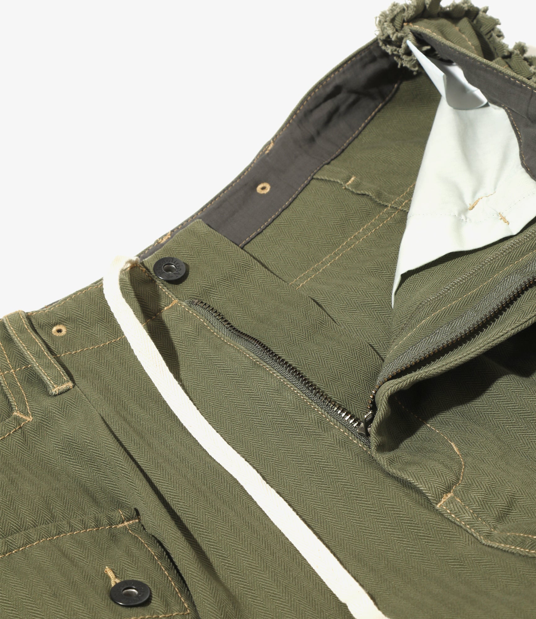 Utility Pants - Olive - Herringbone