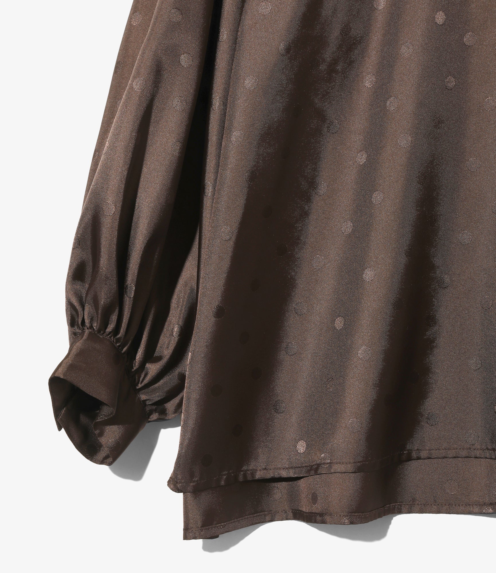 Frill Hoody - Brown - Jacquard