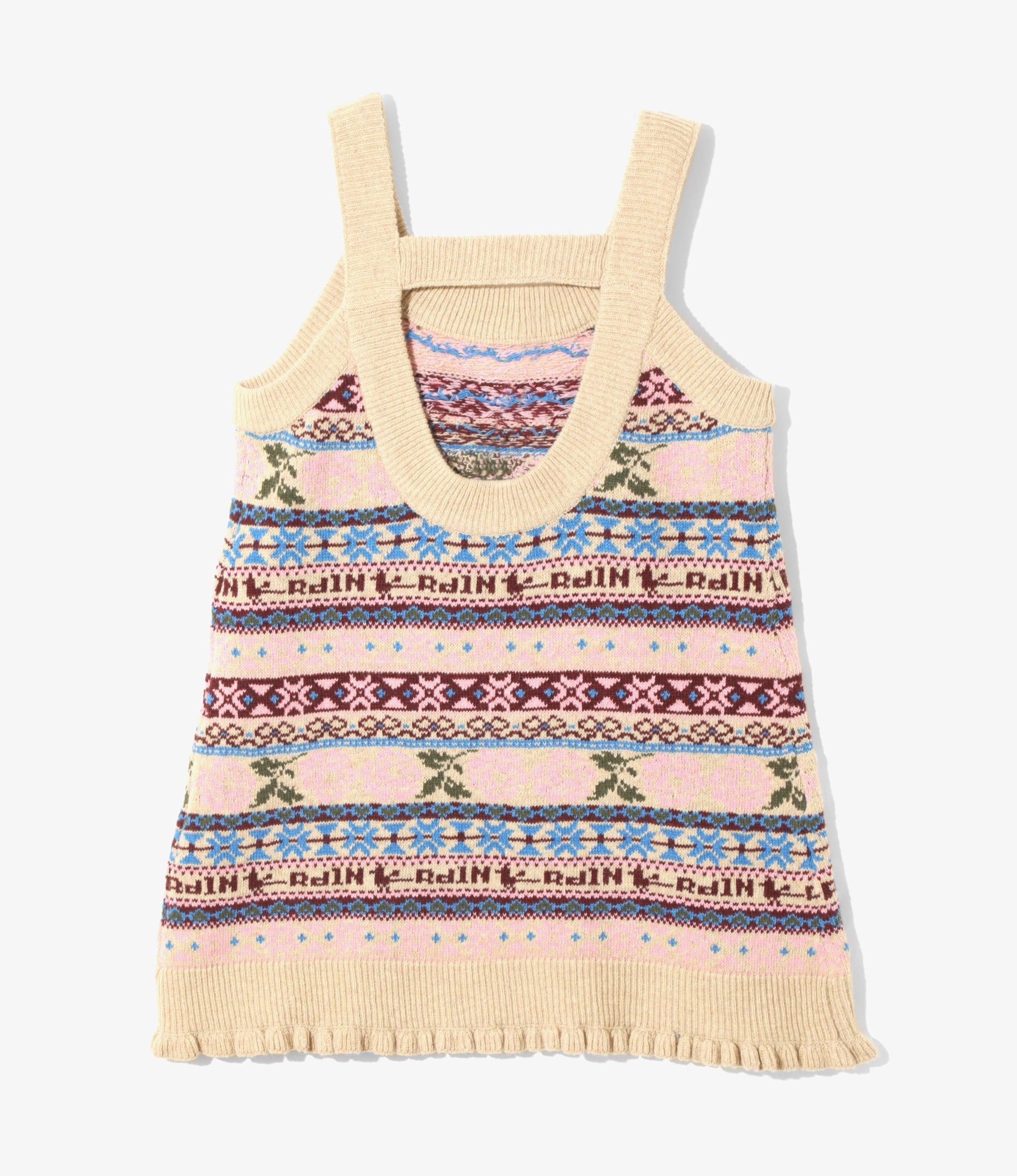 Fair Isle Vest - Beige
