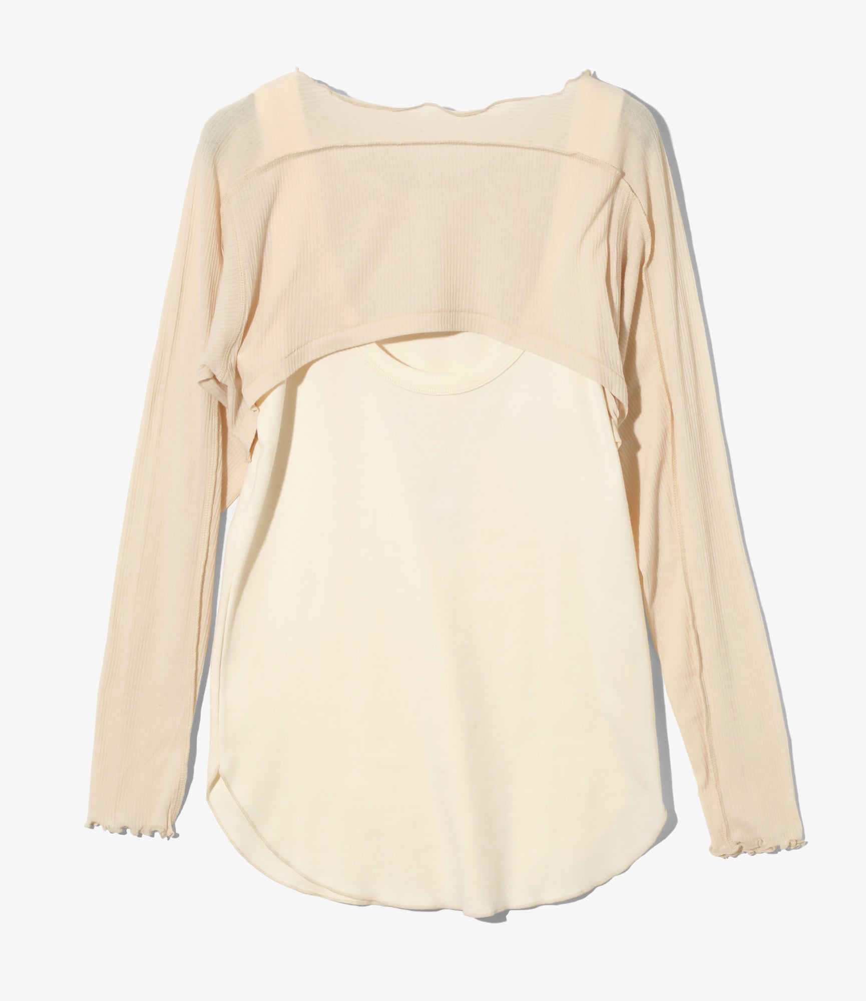 Tank Top & Long Sleeve Unit Tee - Natural