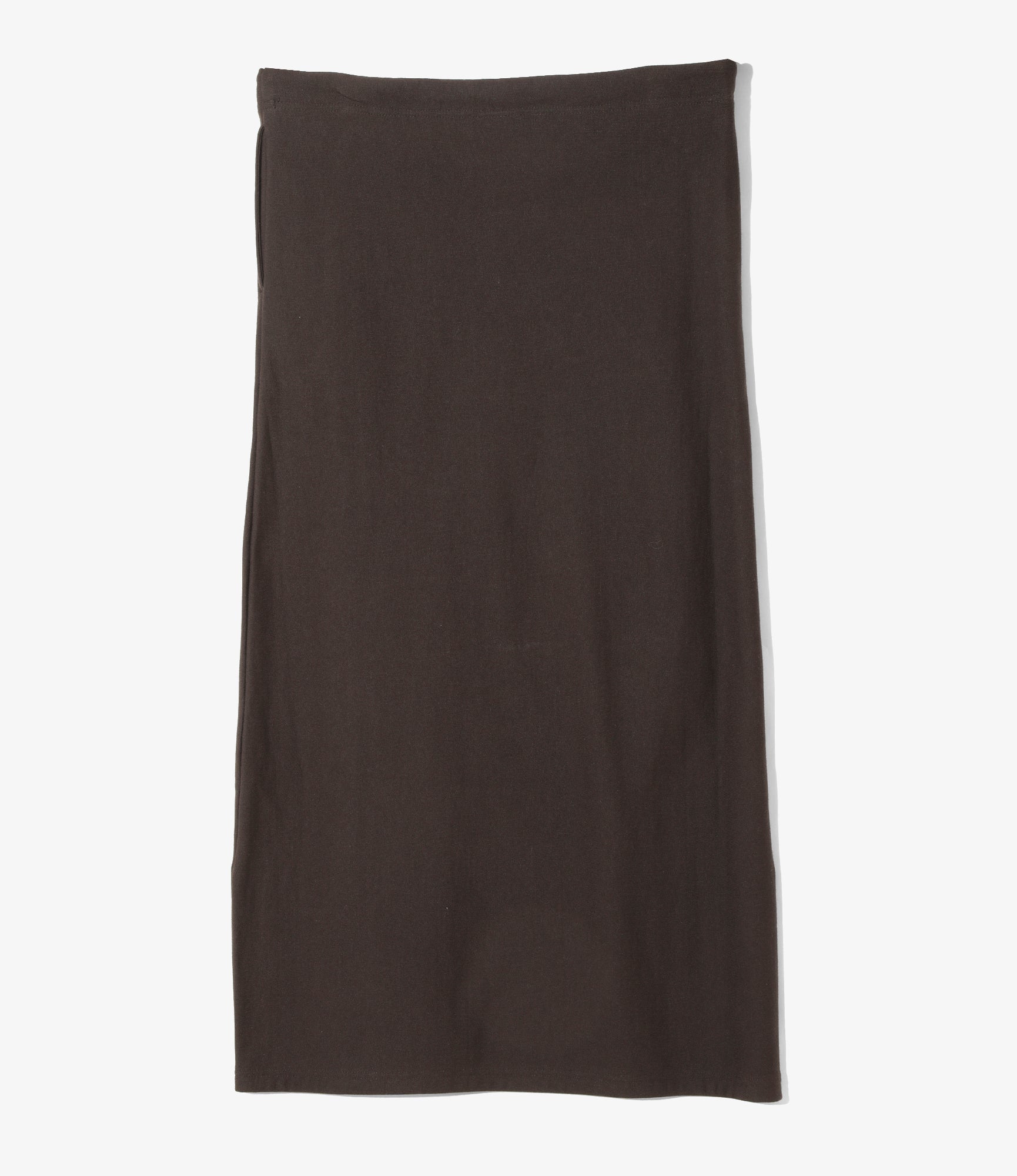 Deep Slit Skirt - Dk. Brown - French Terry