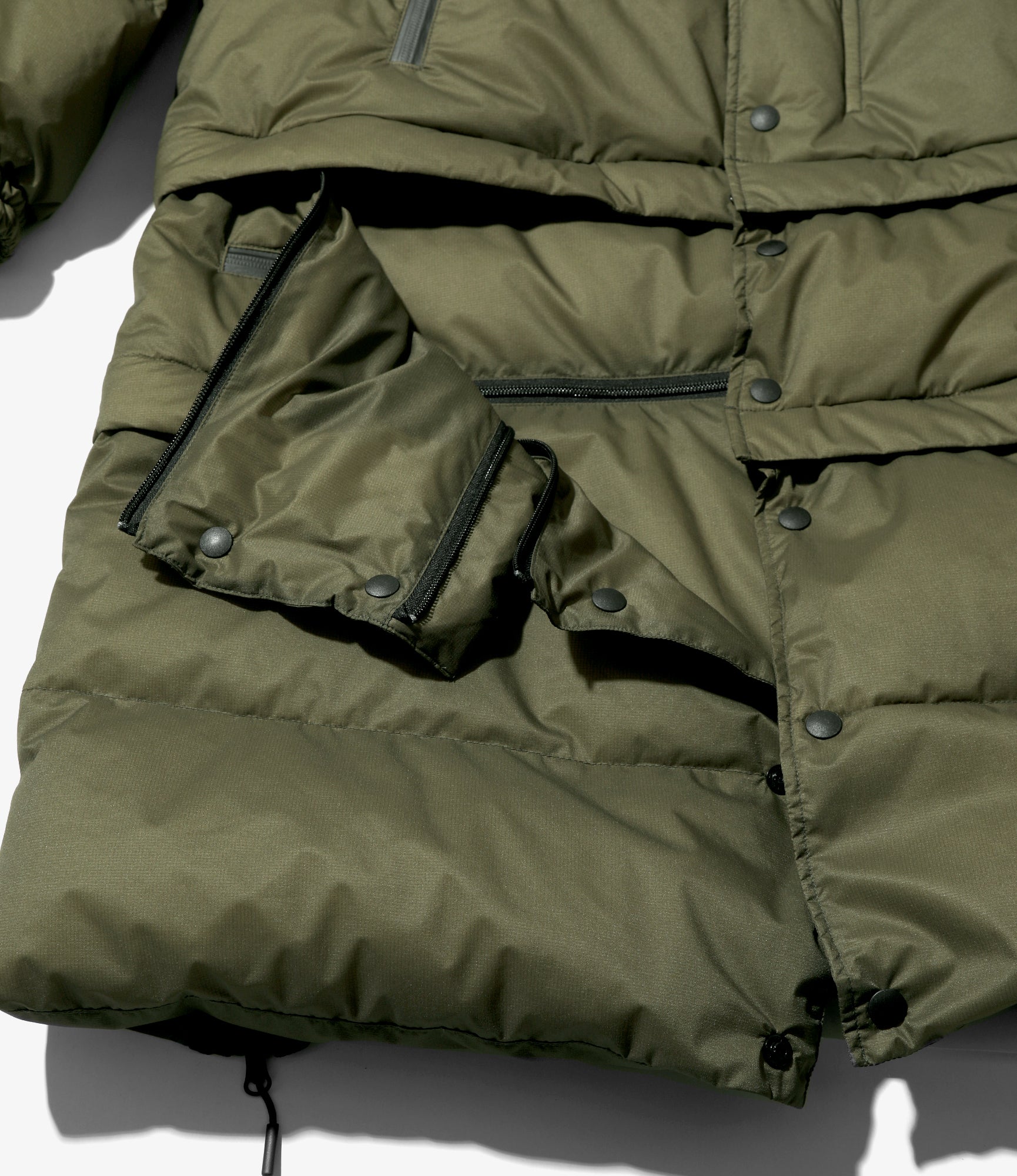 Engineered Garments x Nanga - Detachable Down Coat - Khaki