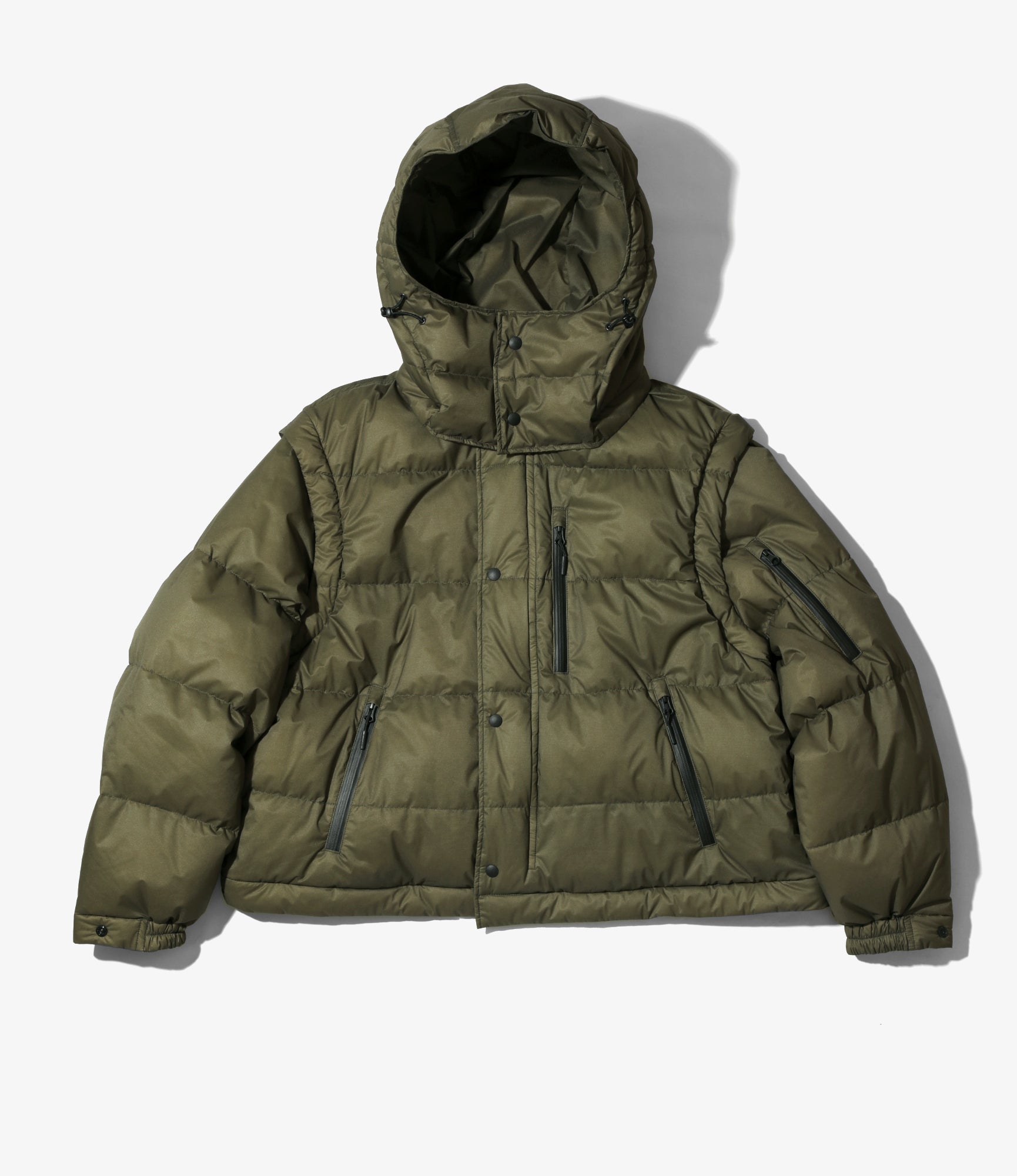 Engineered Garments x Nanga - Detachable Down Coat - Khaki