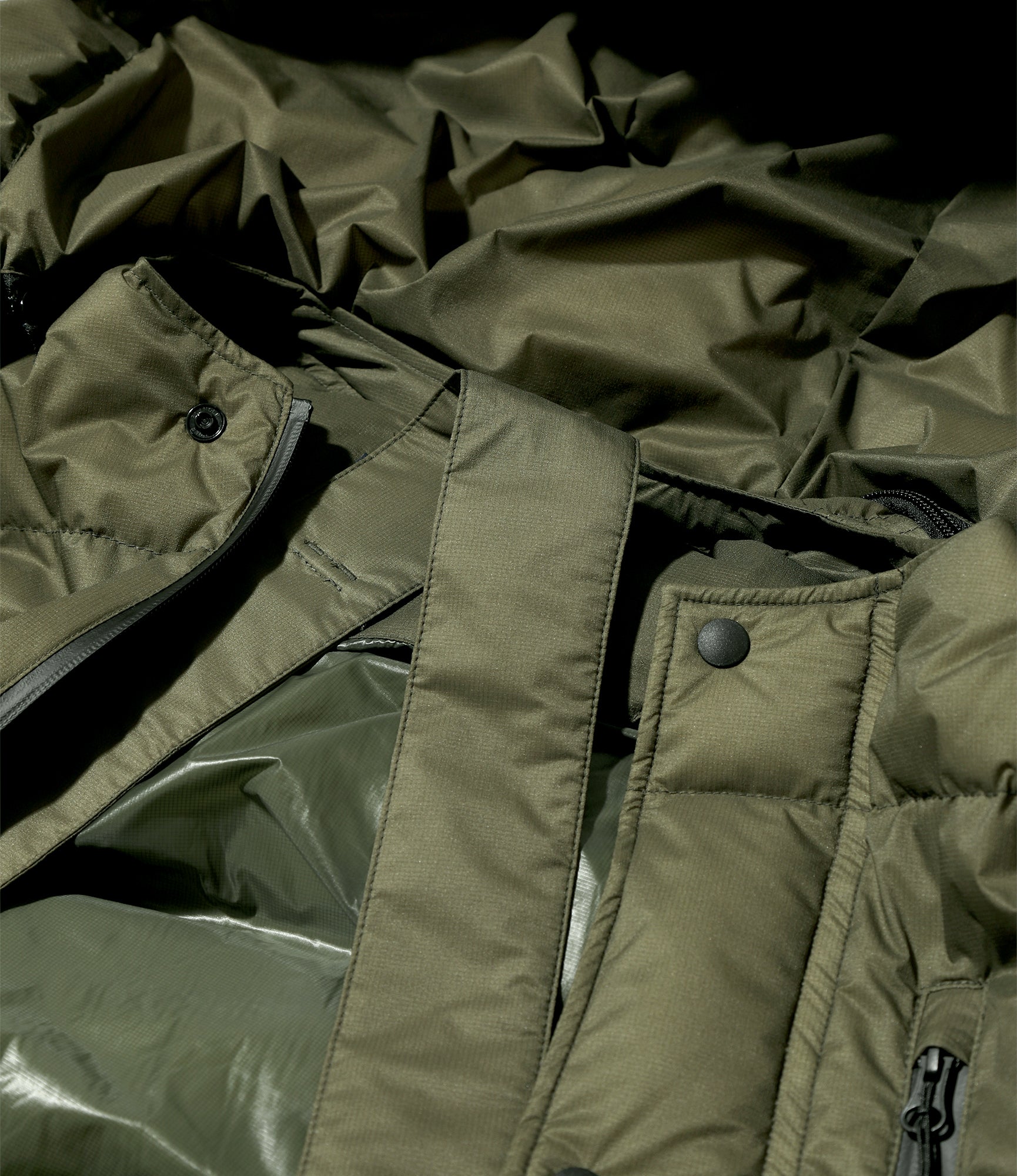 Engineered Garments x Nanga - Detachable Down Coat - Khaki