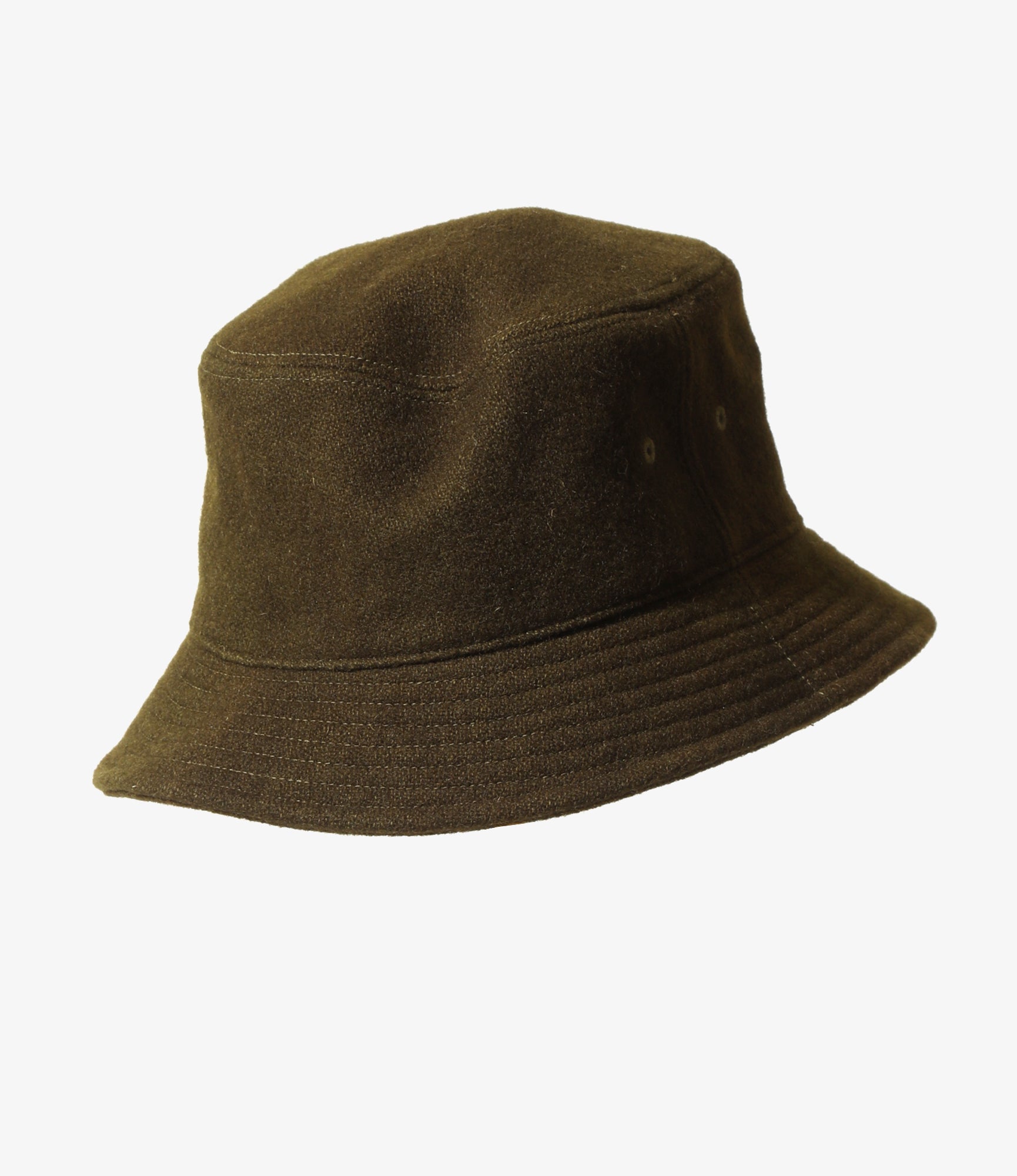 Bucket Hat - Olive - Wool Uneven Dye