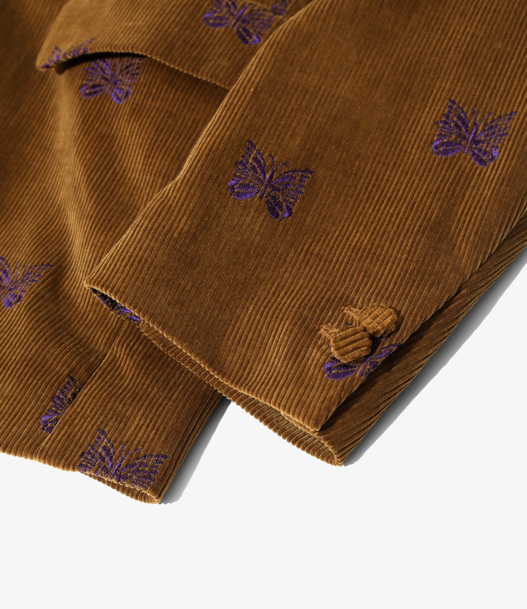 ジャケット・アウター Needles 3B JACKET PAPILLON EMB. CORDUROY Needles - 3B Jacket - Tan - Papillon Emb. Corduroy | Nepenthes New