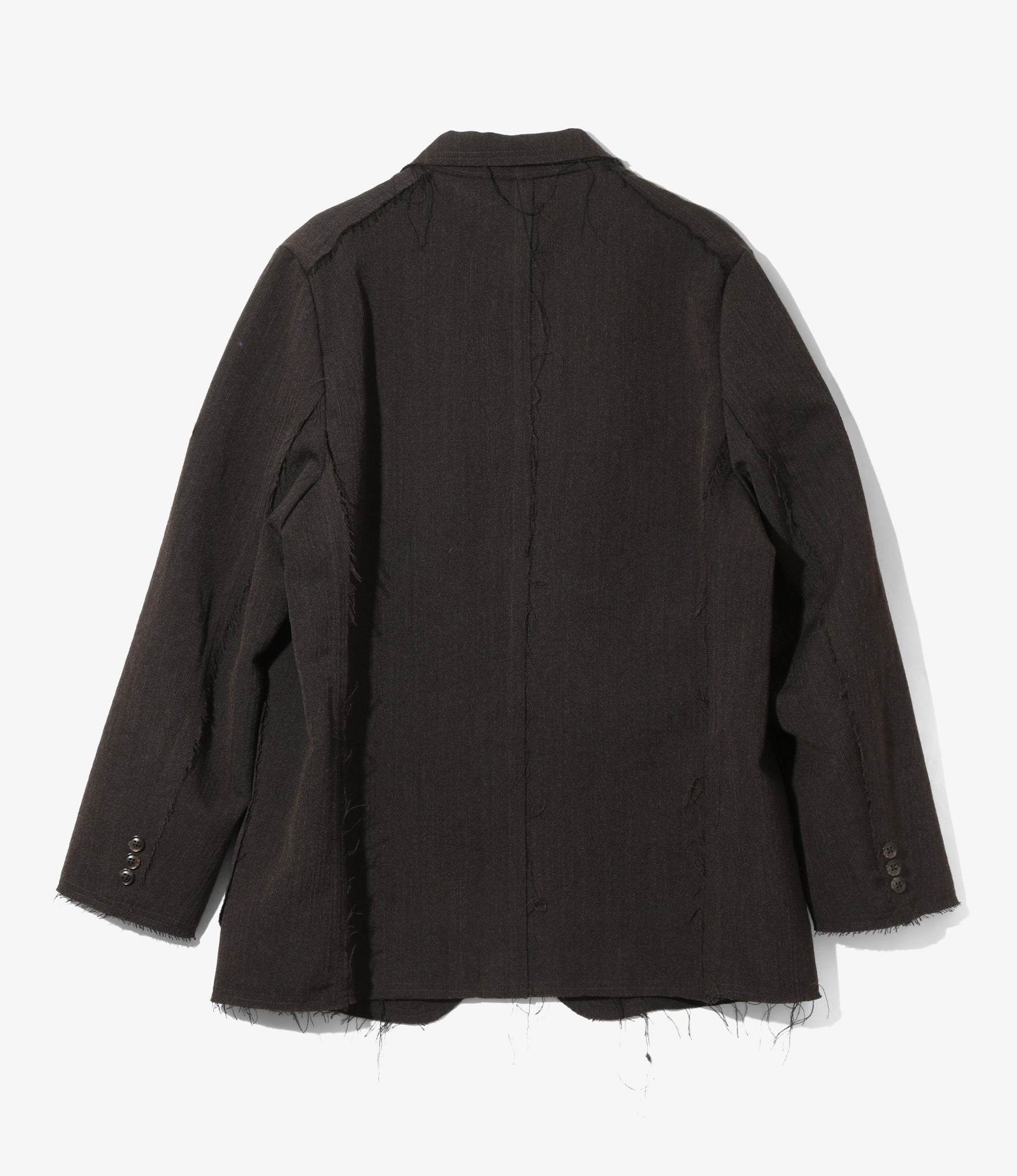 Women's Raw Edge Jacket - Brown - W/L Herringbone