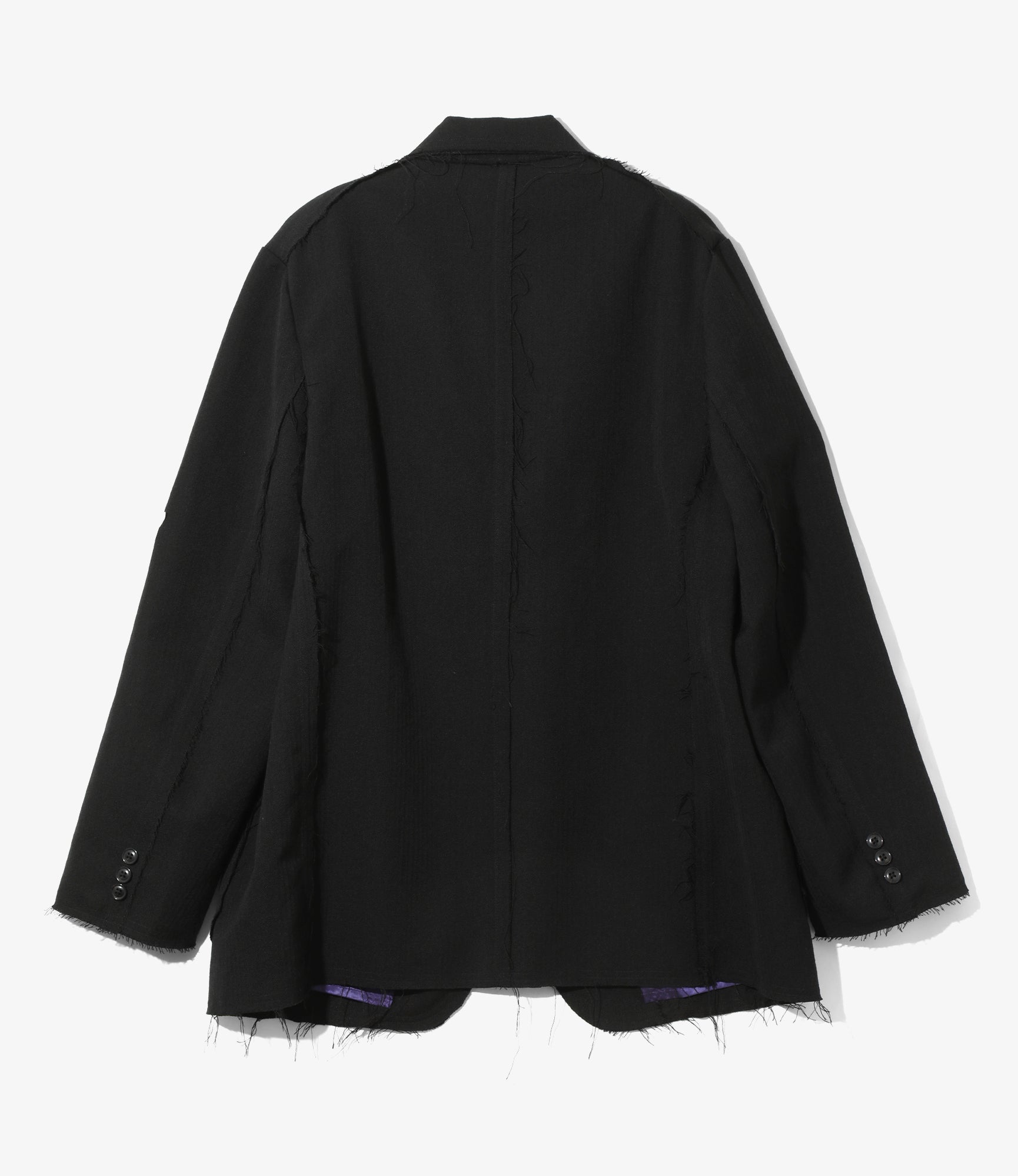 Women's Raw Edge Jacket - Black - W/L Herringbone