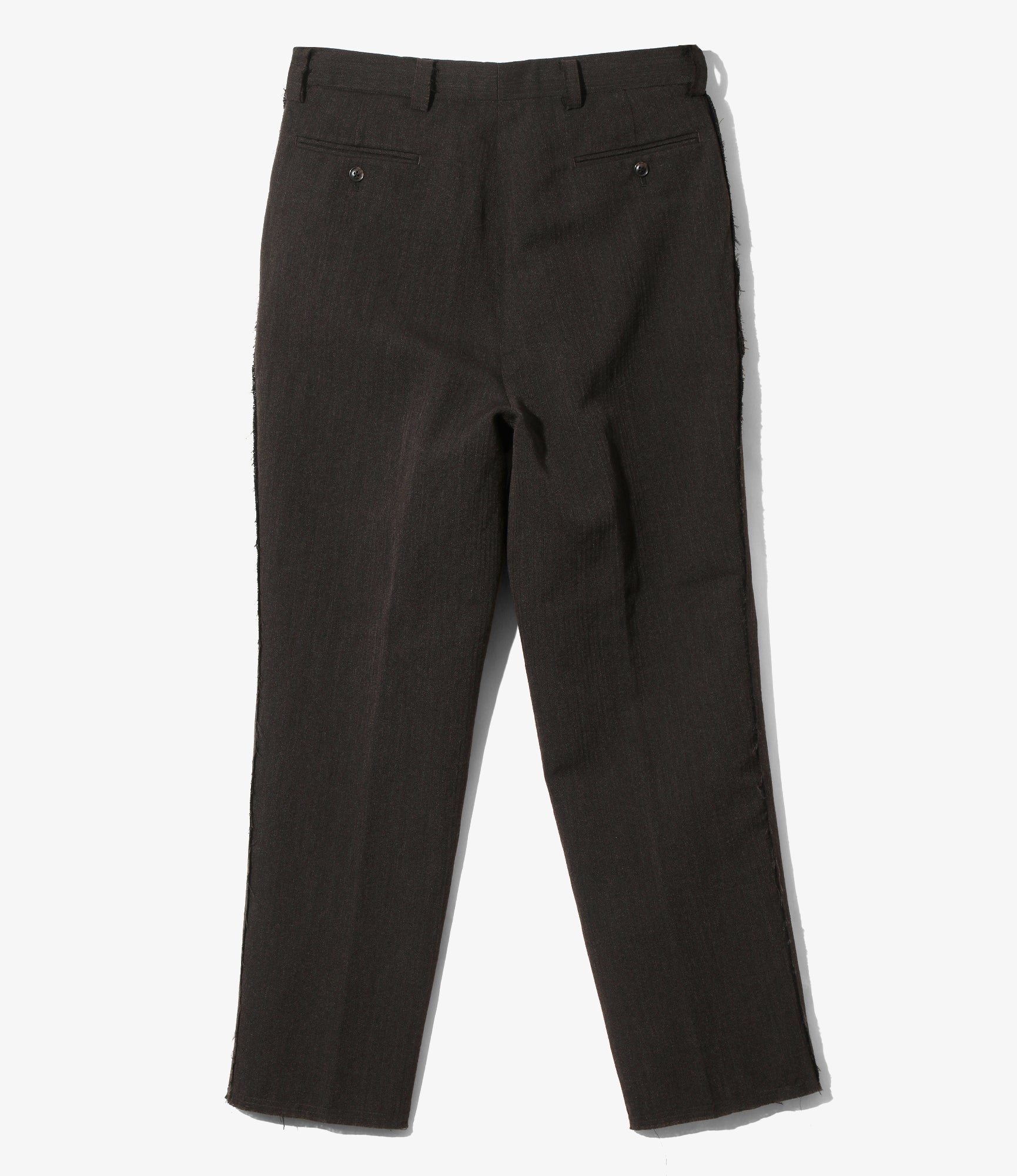 Raw Edge Trouser - Brown - W/L Herringbone