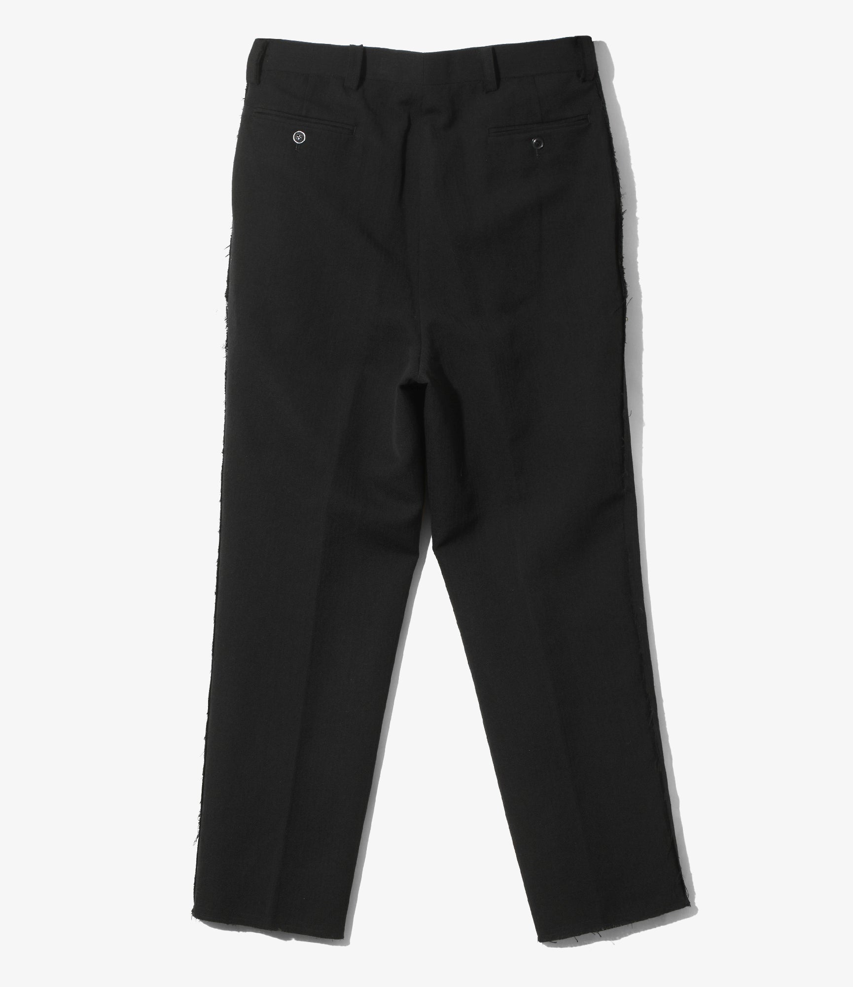 Raw Edge Trouser - Black - W/L Herringbone