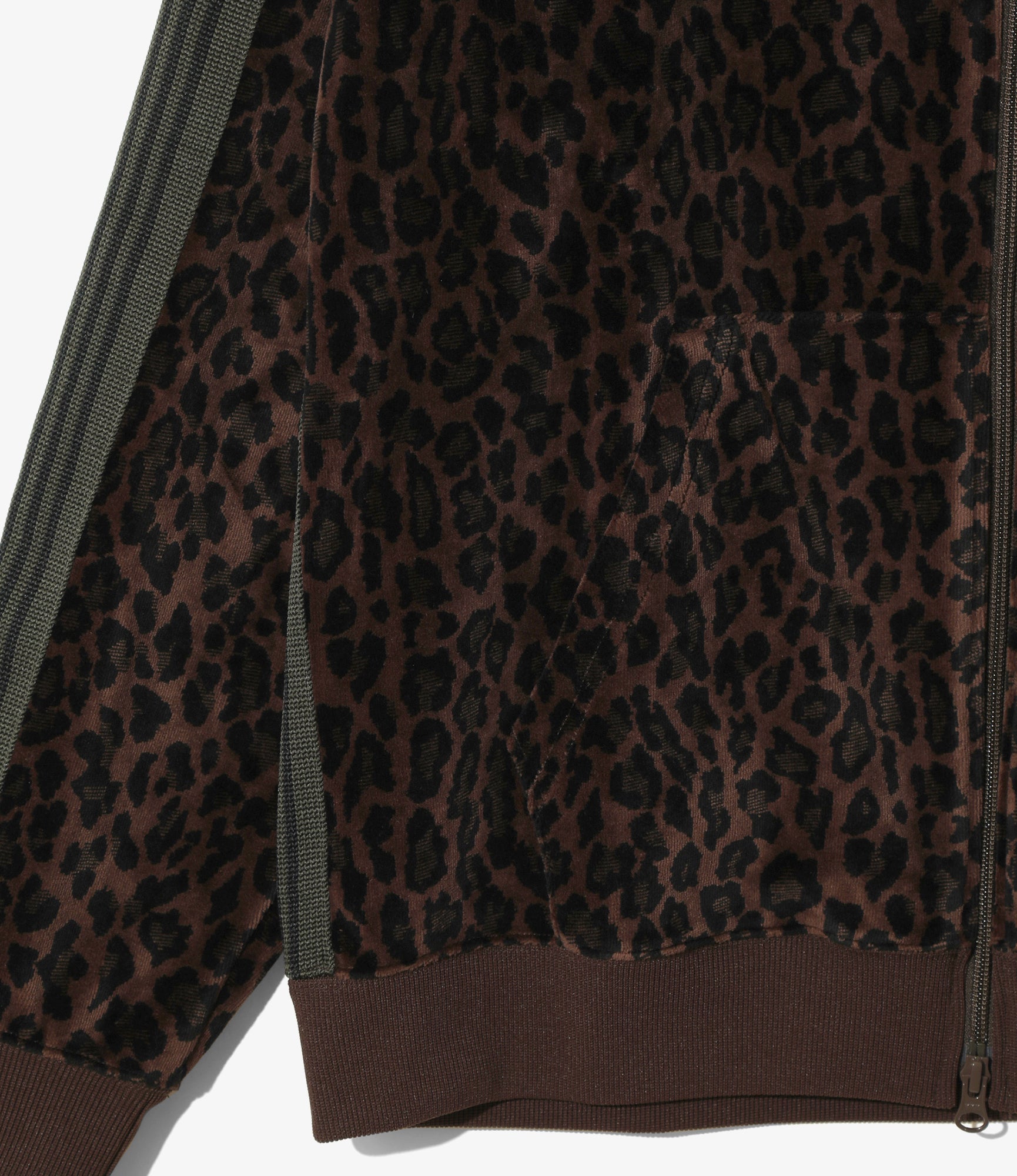 Track Hoody - Brown - Leopard Velour